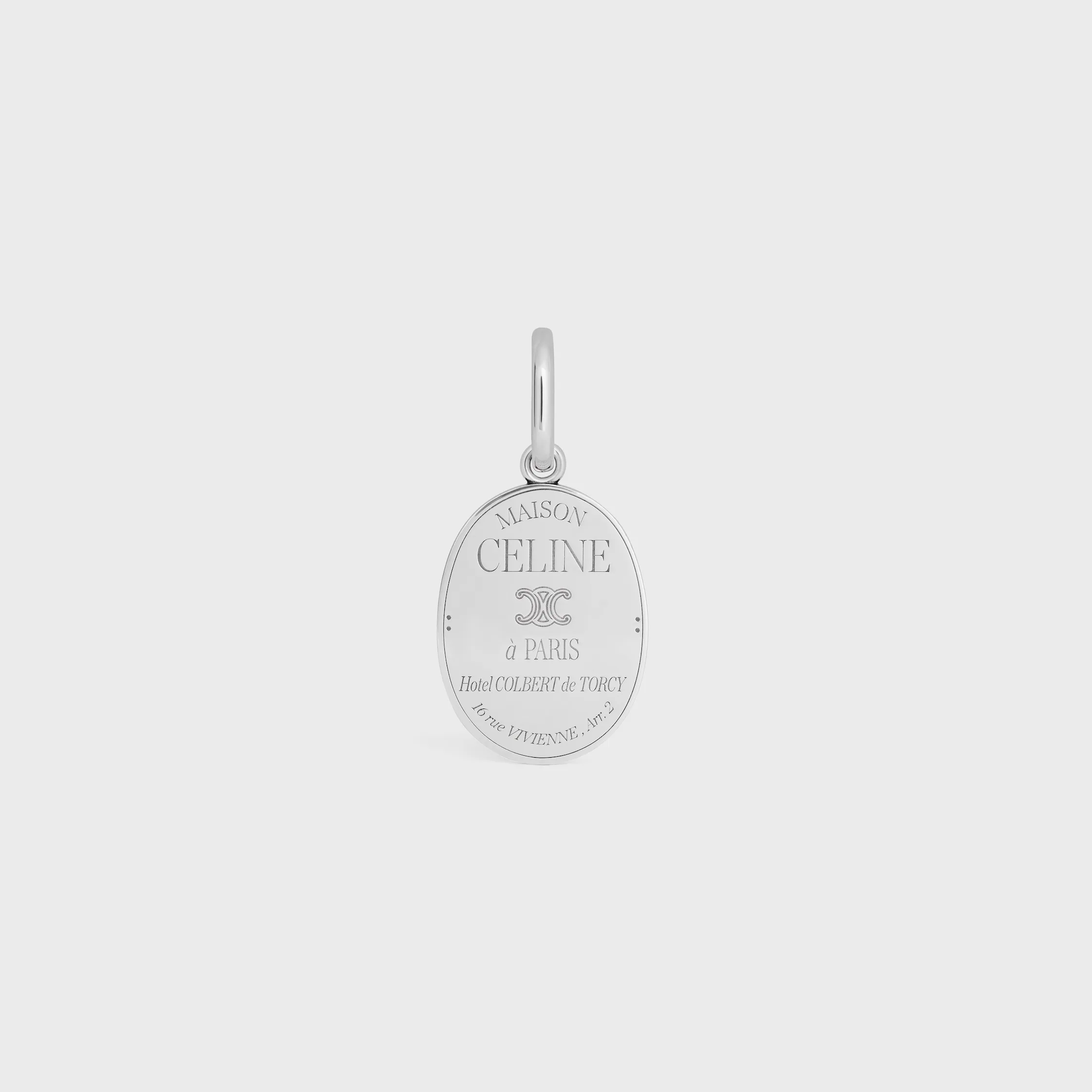 CHARM MAISON CELINE MEDALHA EM LATÃO COM ACABAMENTO RODIADO
