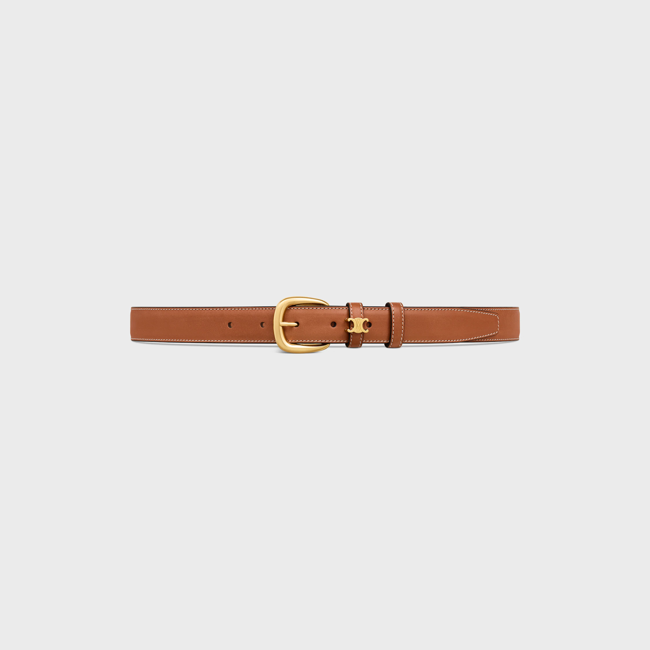 CINTO VIVIENNE 25 MM EM COURO DE VACA NATURAL