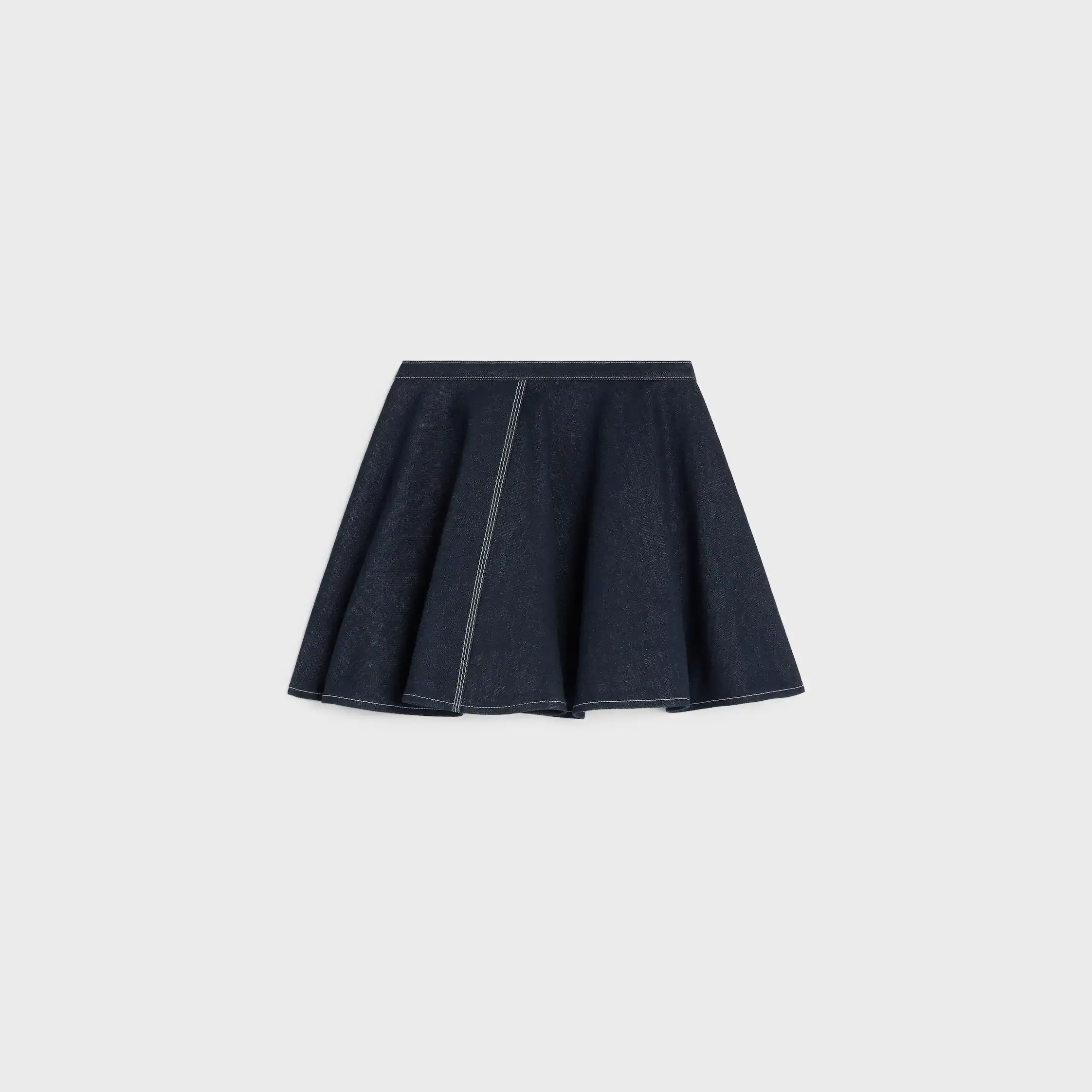 saia peplum em algodão leve DENIM