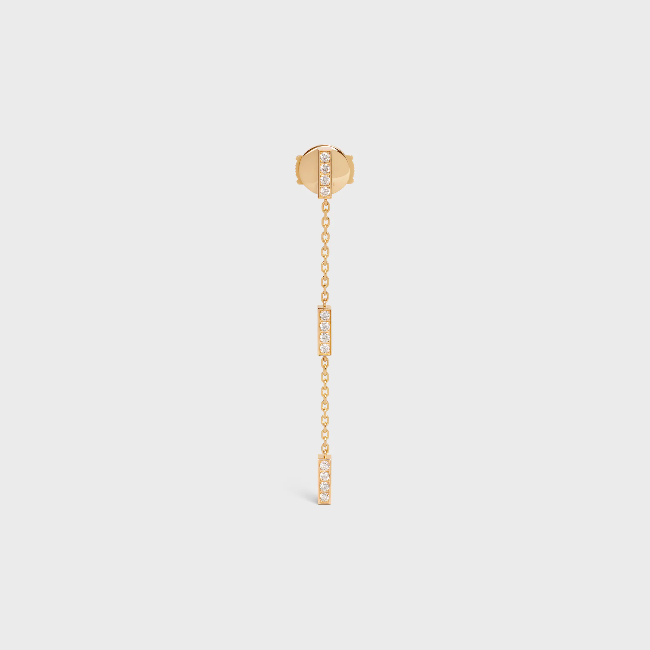 Brinco Celine Line Triple em Ouro Amarelo e Diamantes