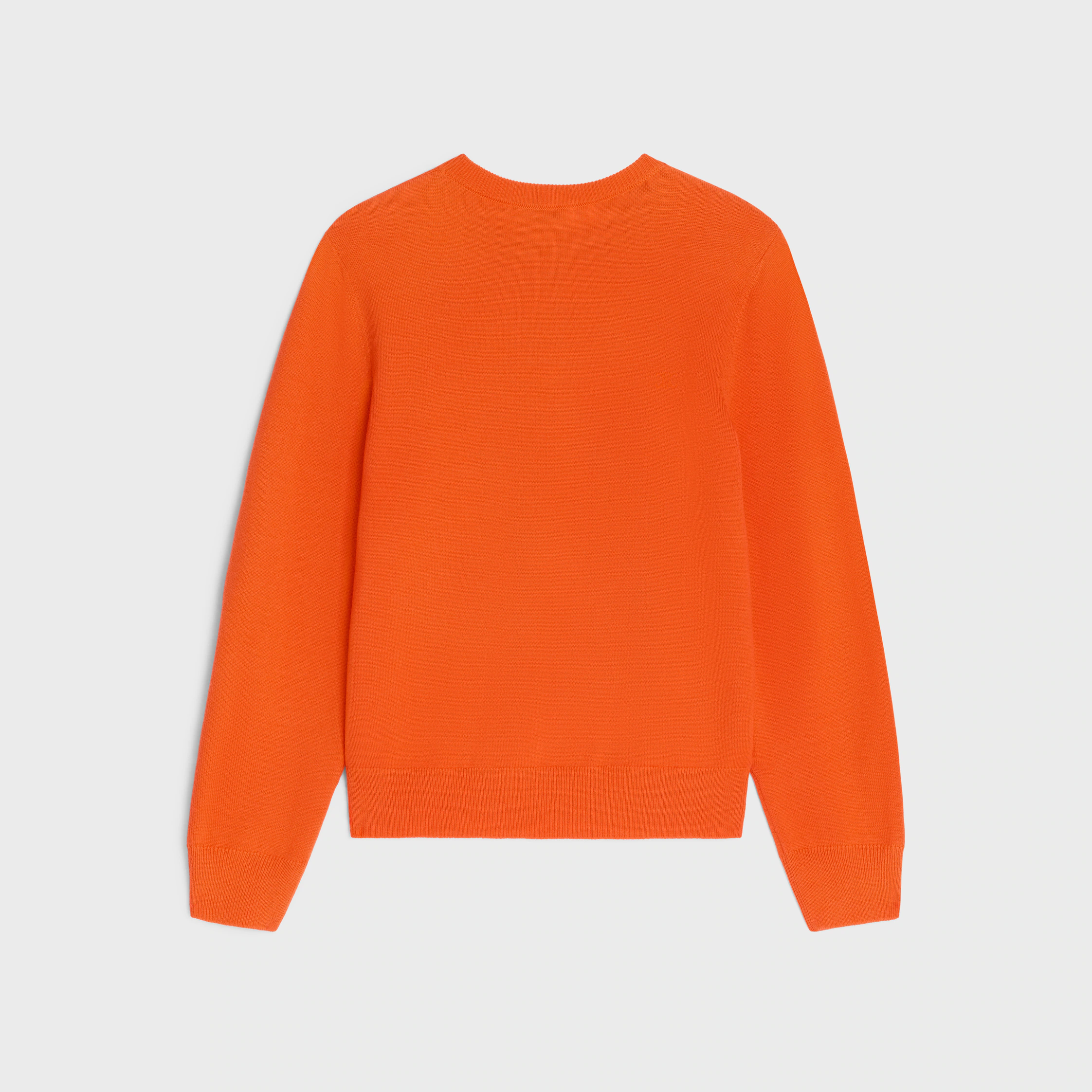 sweater crewneck em lã fina