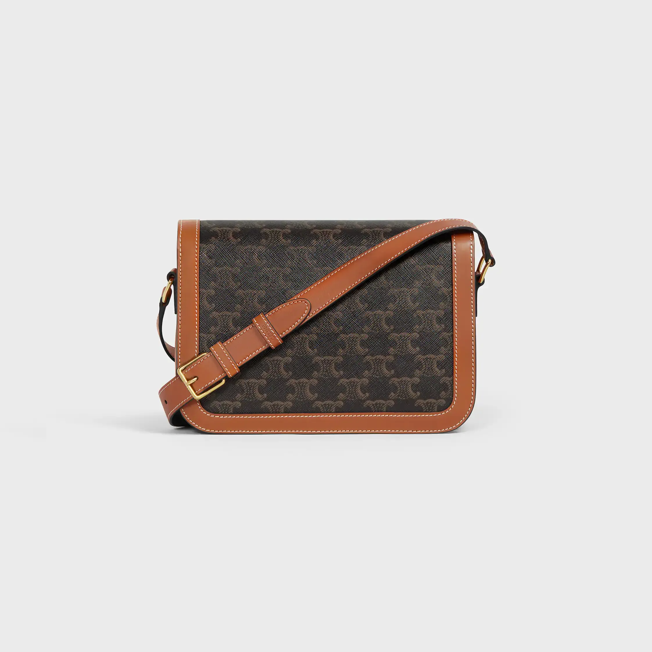 BOLSA CLASSIQUE TRIOMPHE EM TECIDO TRIOMPHE E COU DE VACA
