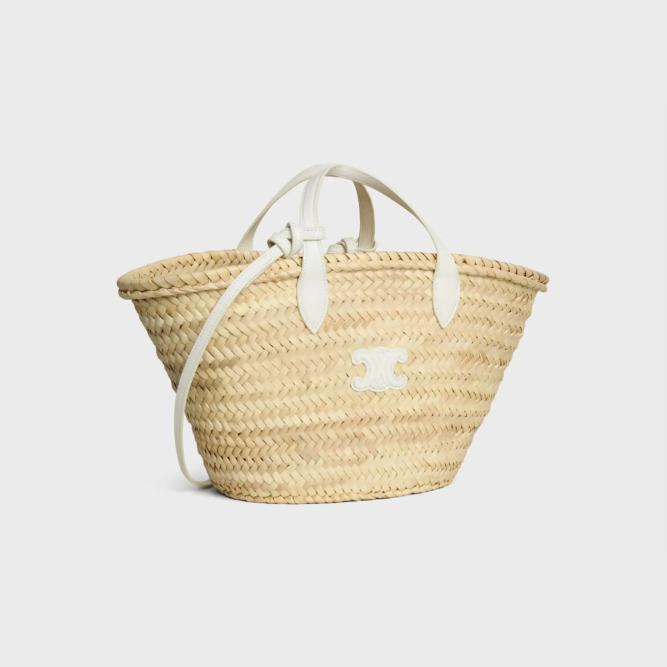 BOLSA TEEN TRIOMPHE EM FOLHAS DE PALMEIRA E COURO DE VACA