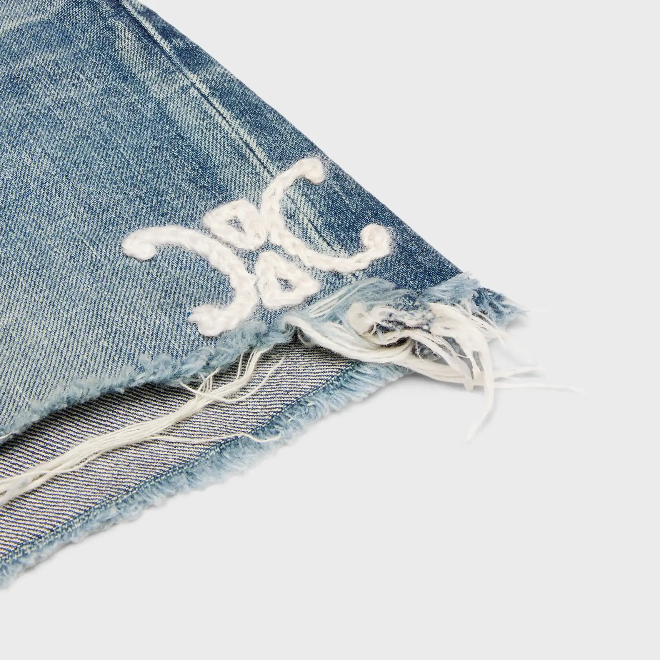 calças de skate em denim lavagem electric sky