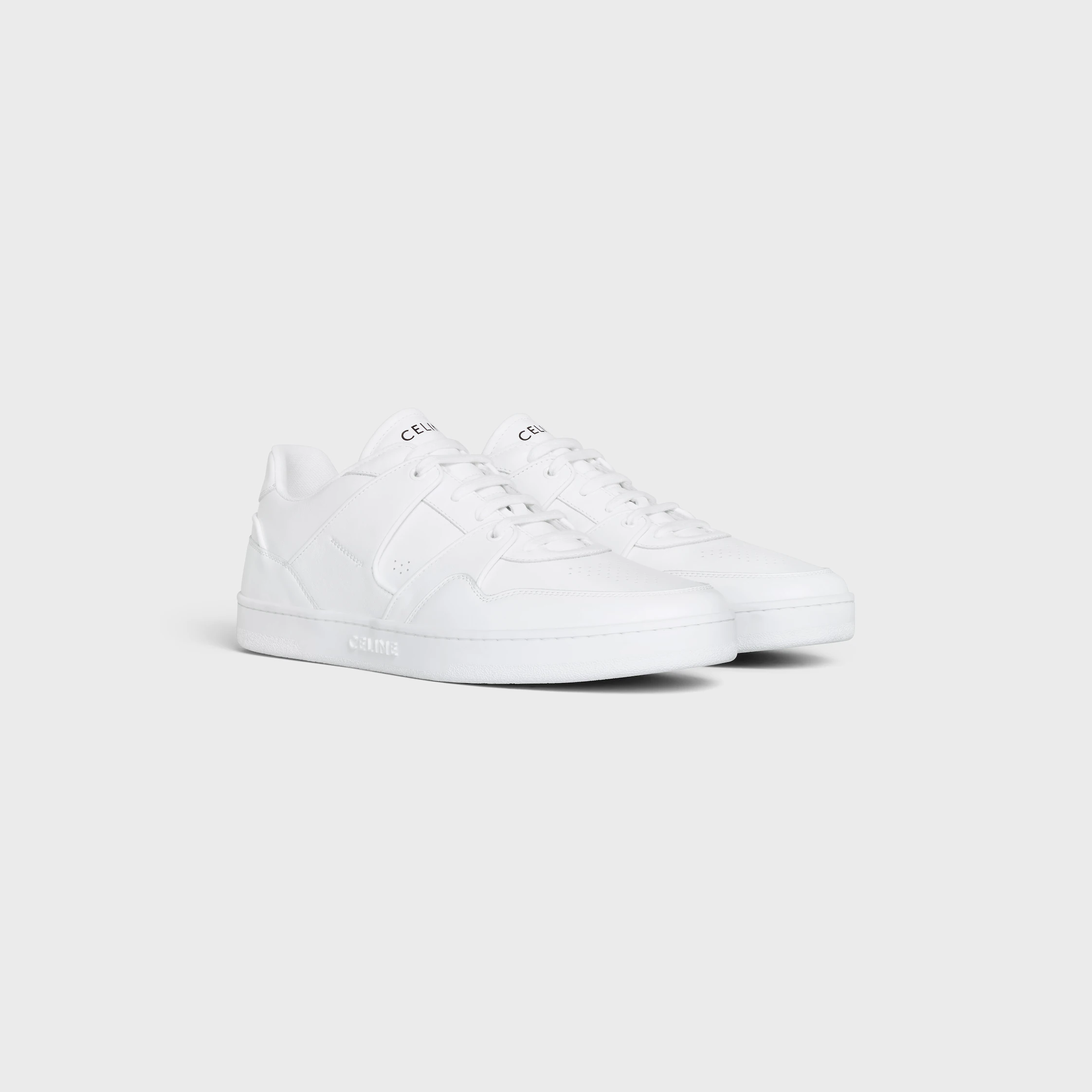 TÊNIS CELINE TRAINER CT-04 BAIXO COM LAÇO EM COURO DE VACA