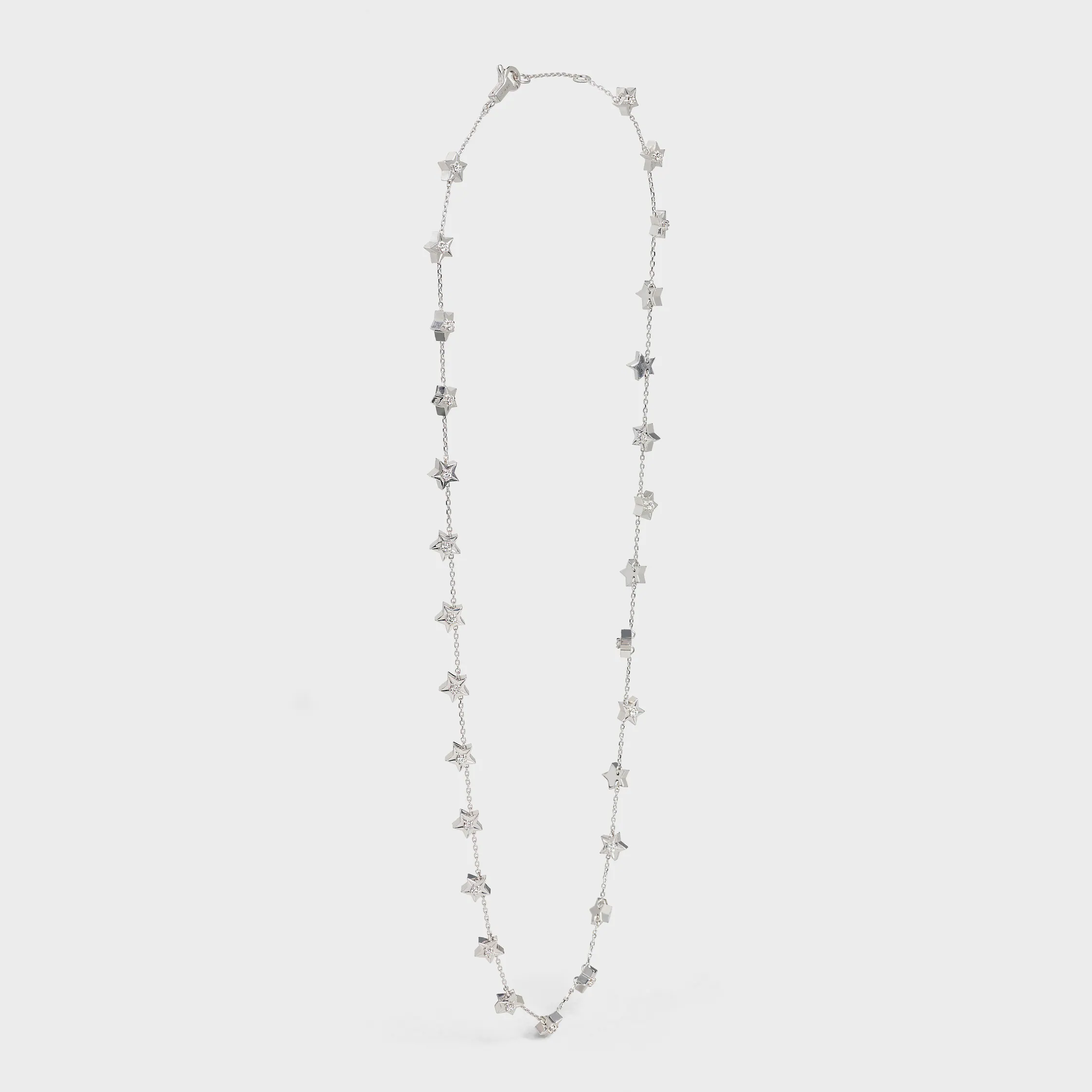 Colar Etoile Celine com Múltiplas Estrelas em Ouro Branco e Diamantes