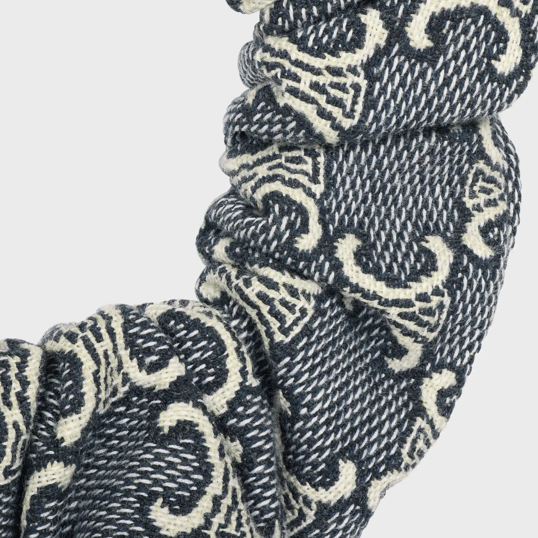 Celine Jacquard Triomphe Elástico em Algodão, Poliéster, Poliamida e Latão com Acabamento Dourado