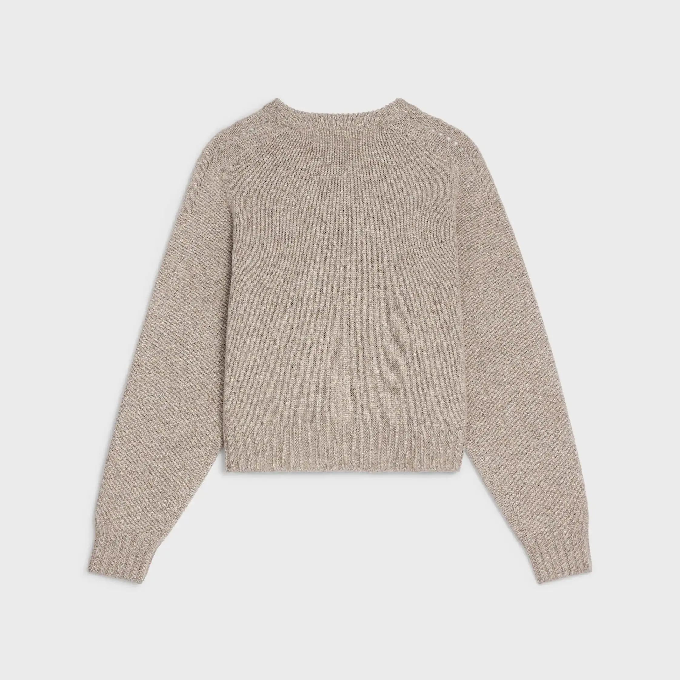 SUÉTER COM GOLA REDONDA EM CASHMERE SEM COSTURA