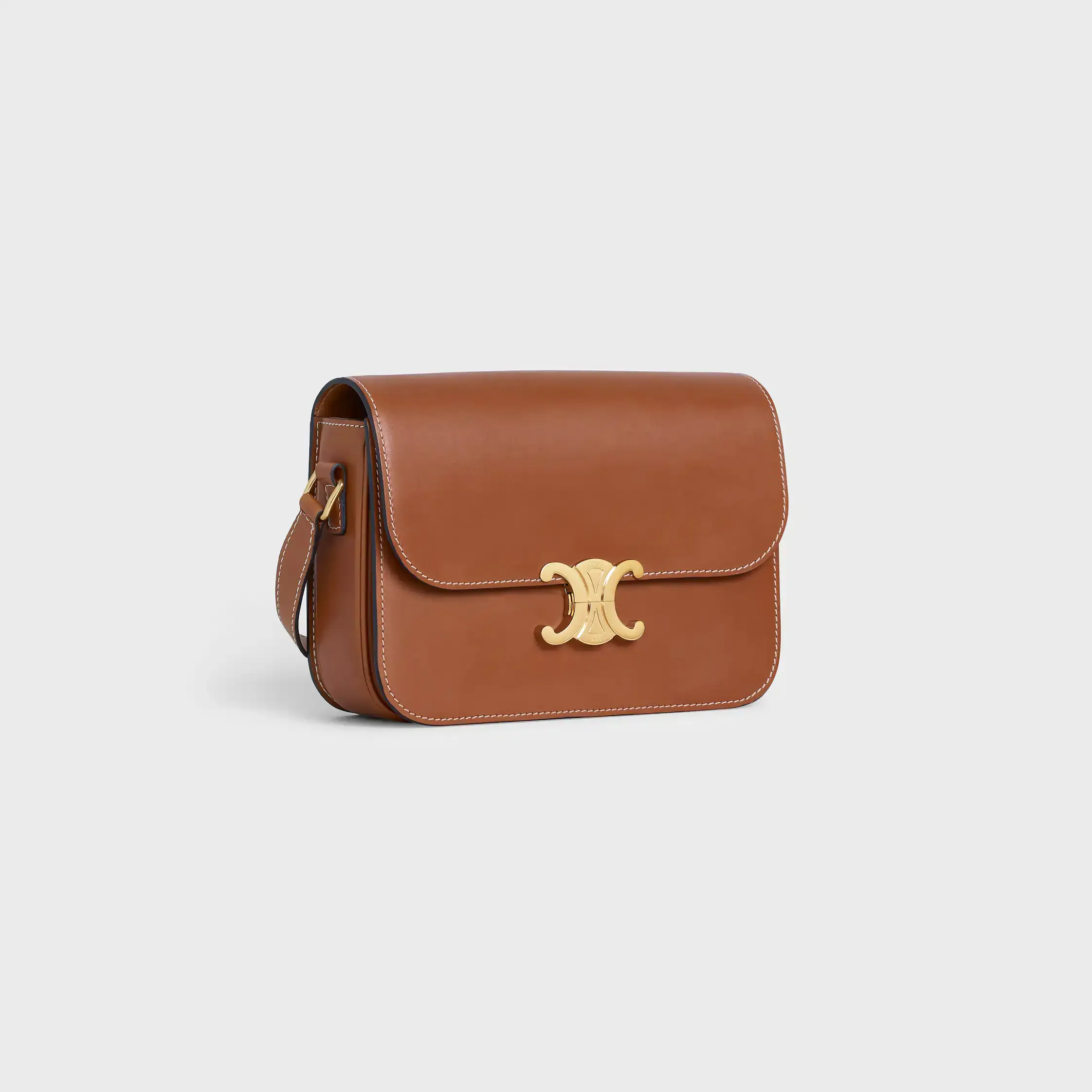 BOLSA CLASSIQUE TRIOMPHE EM CROSTO NATURAL DE VACA