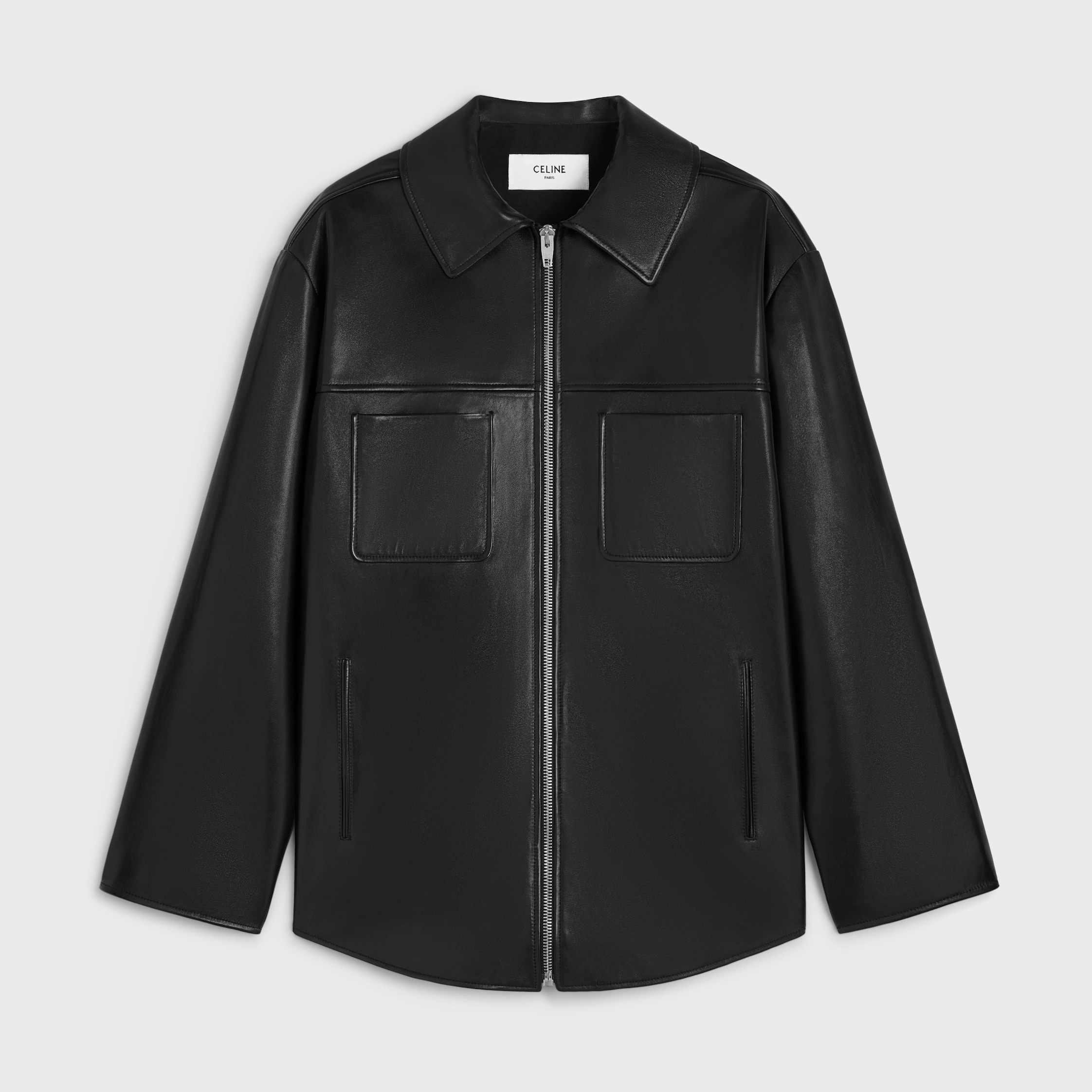 overshirt IN couro de cordeiro
