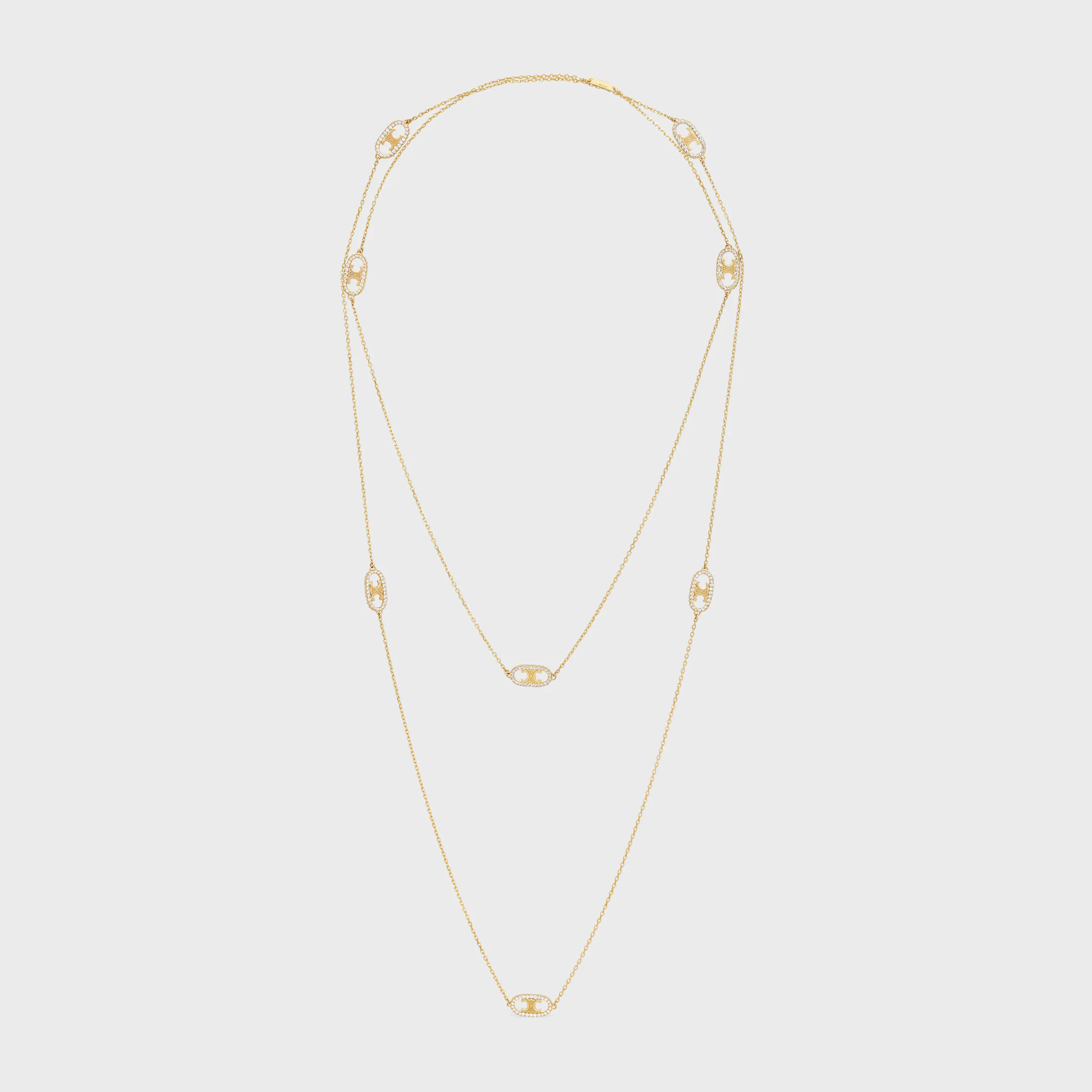 Gargantilha Triomphe Maillon em Ouro Amarelo e Diamantes