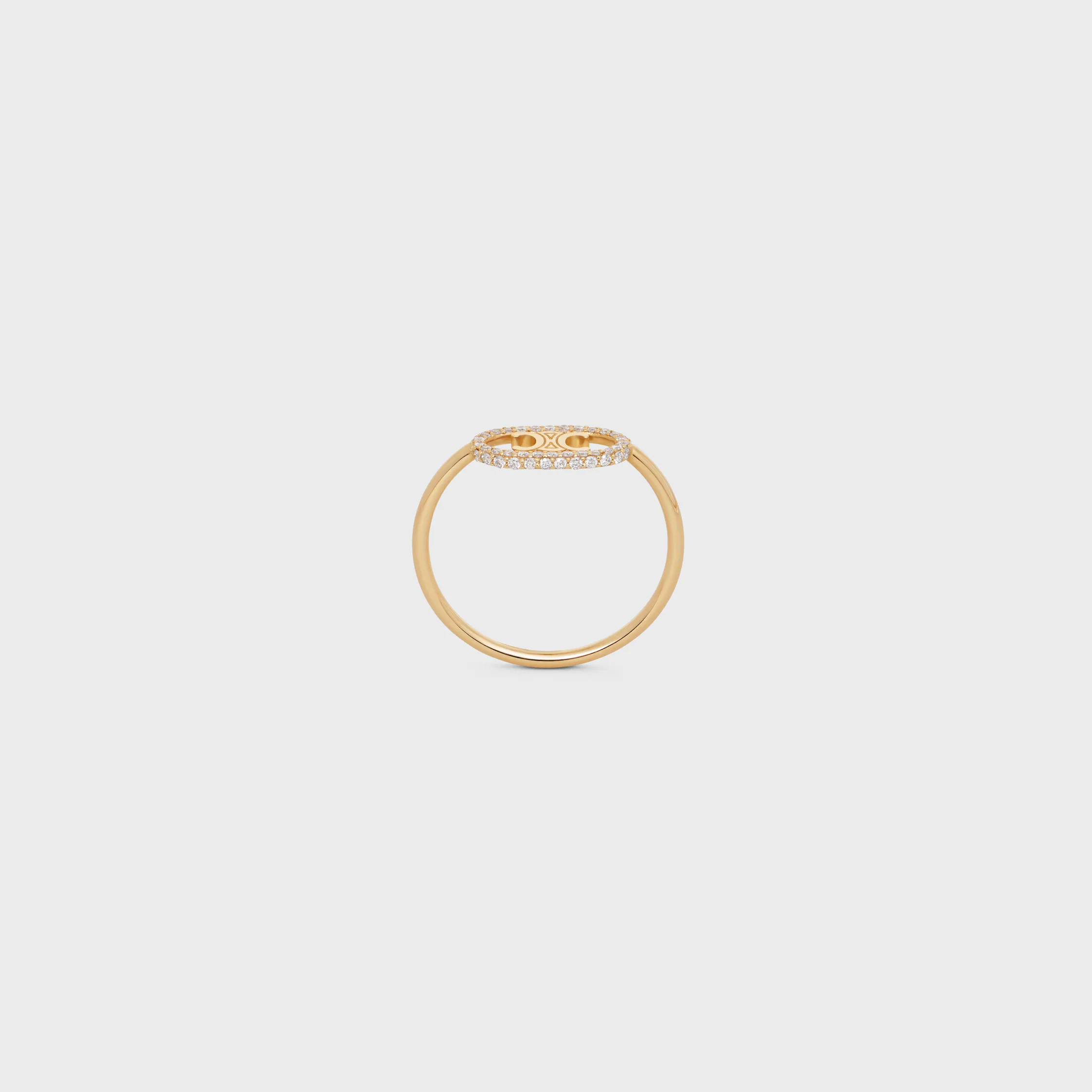 Anel Maillon Triomphe em Ouro Amarelo e Diamantes