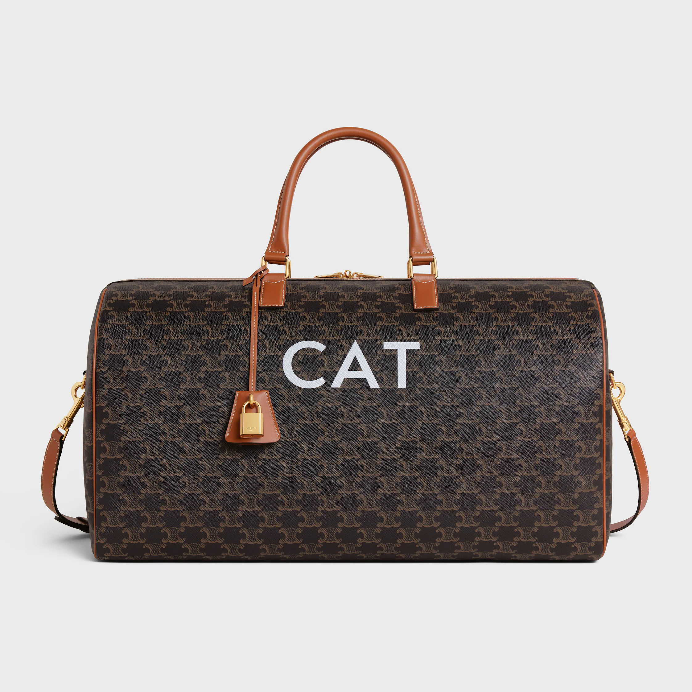 Mochila 50 em Tela Triomphe com Estampa de Gato