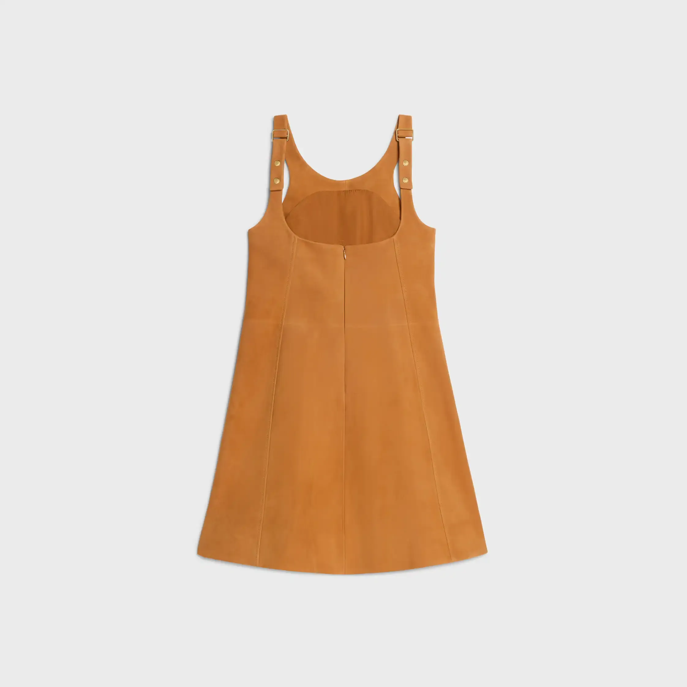 vestido em couro de carneiro