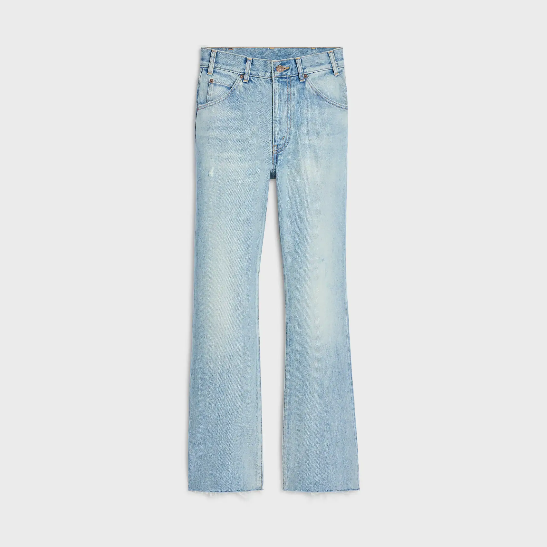calças flare dylan em denim lavagem doce mel