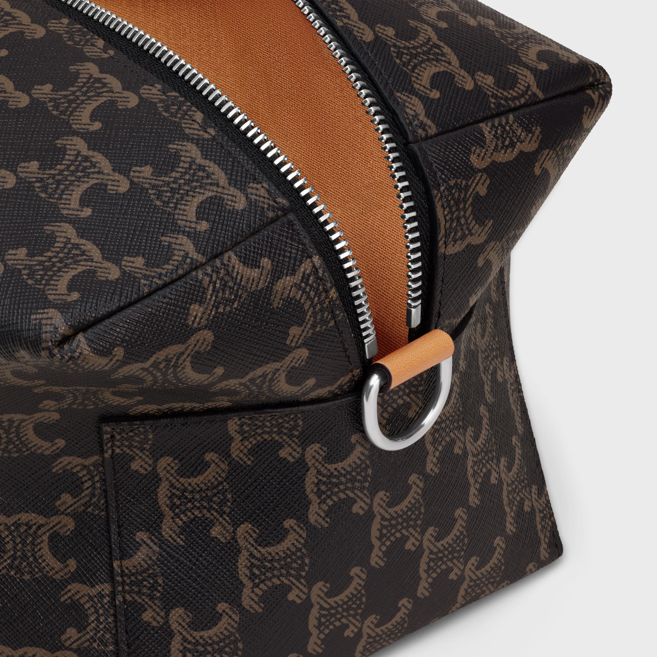 BOLSA MULHER CROSSBODY TAKE AWAY EM TECIDO TRIOMPHE E COURO DE VACA