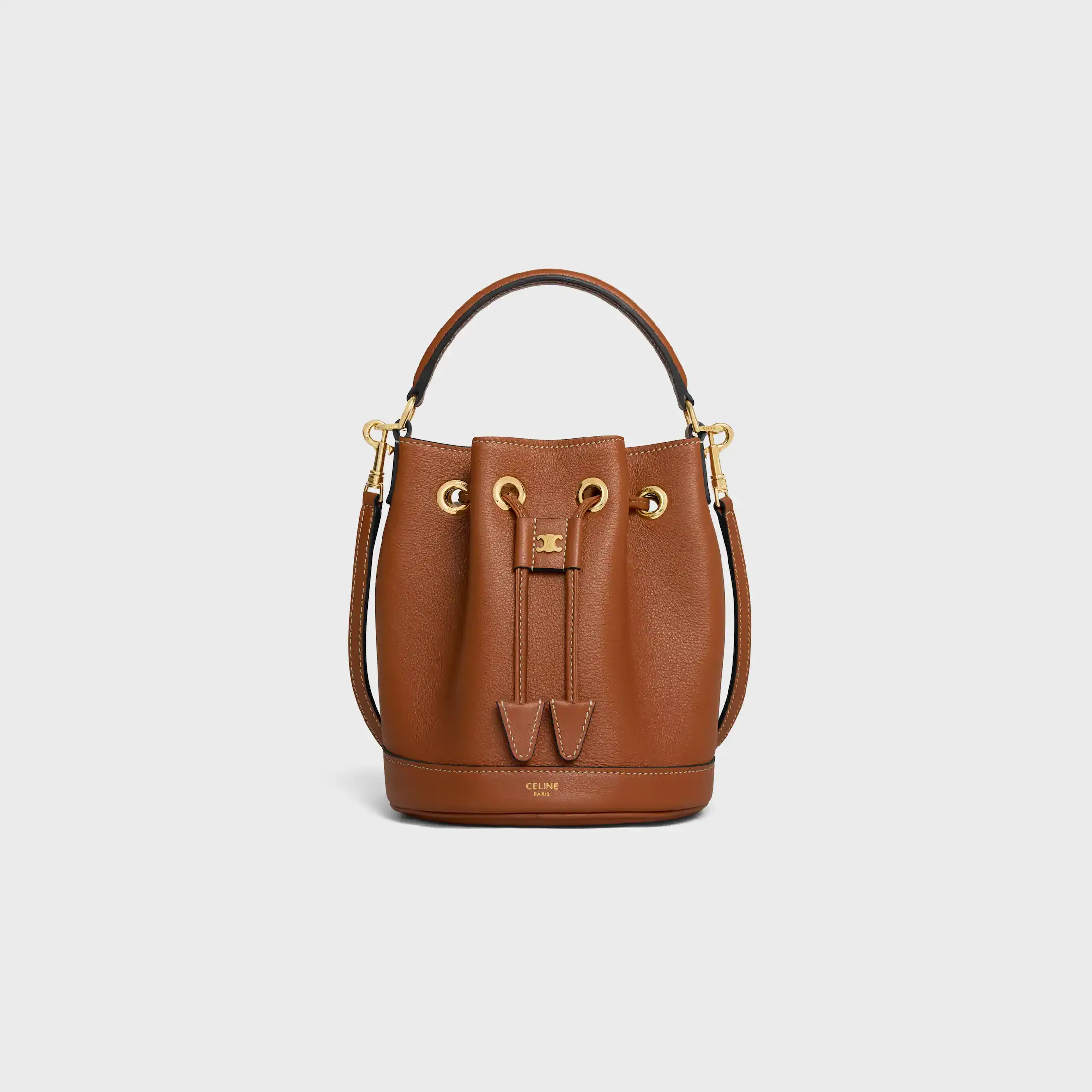 BOLSA TEEN CLARA EM COURO DE VACA MACIO COM GRANULADO