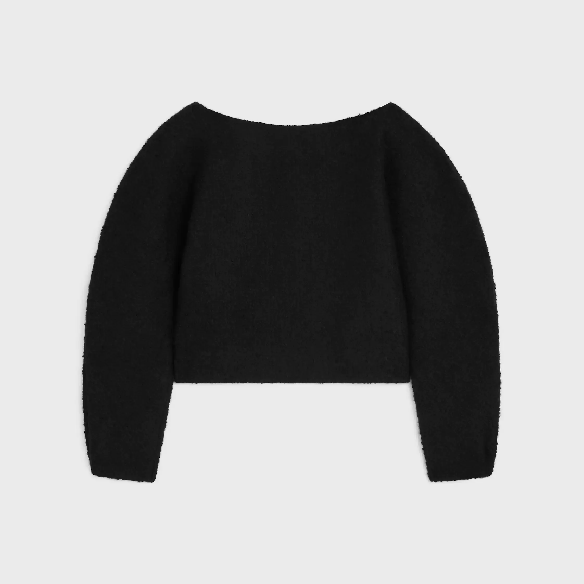 top decote em cashmere e lã natté