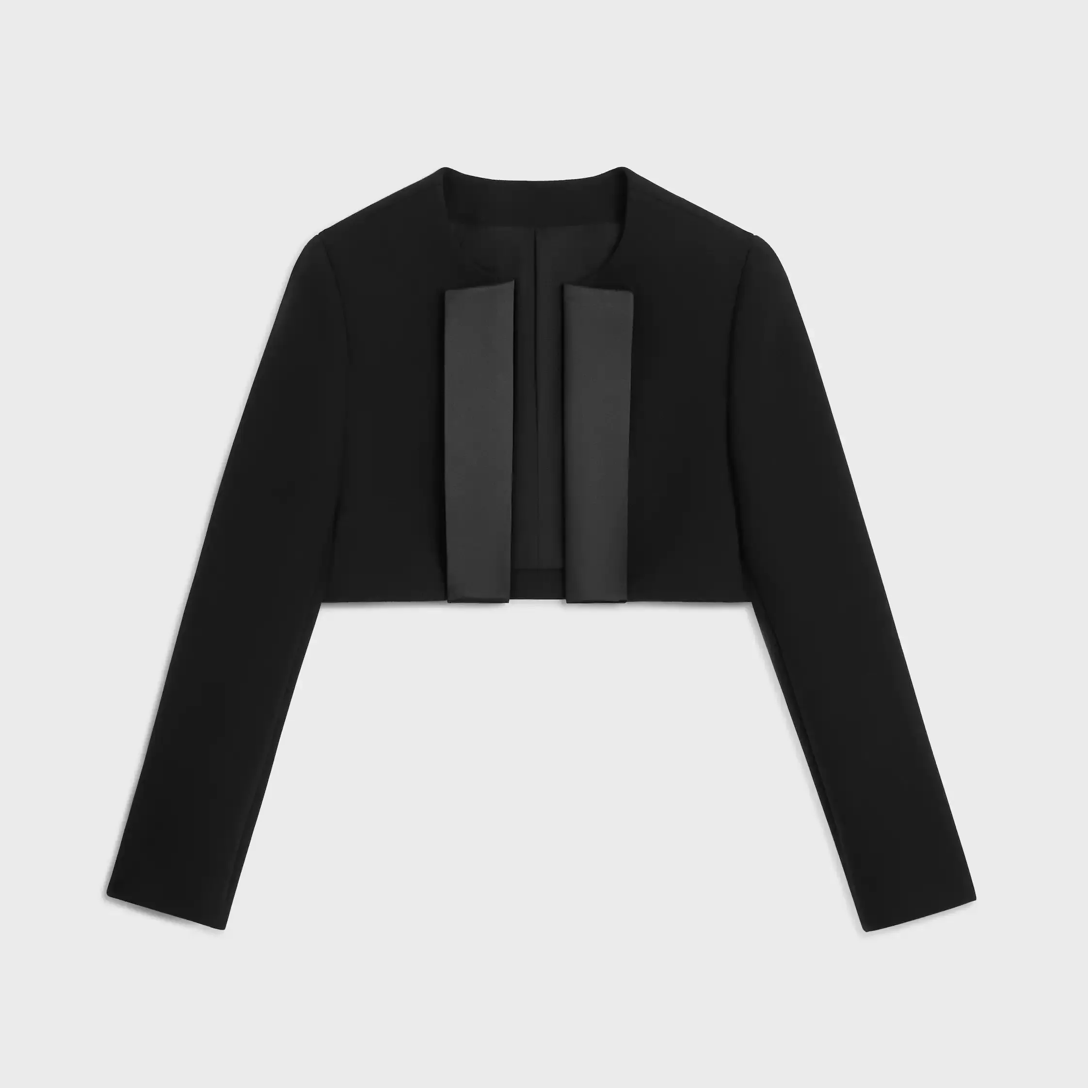 jaqueta bolero IN em crepe de lã dupla