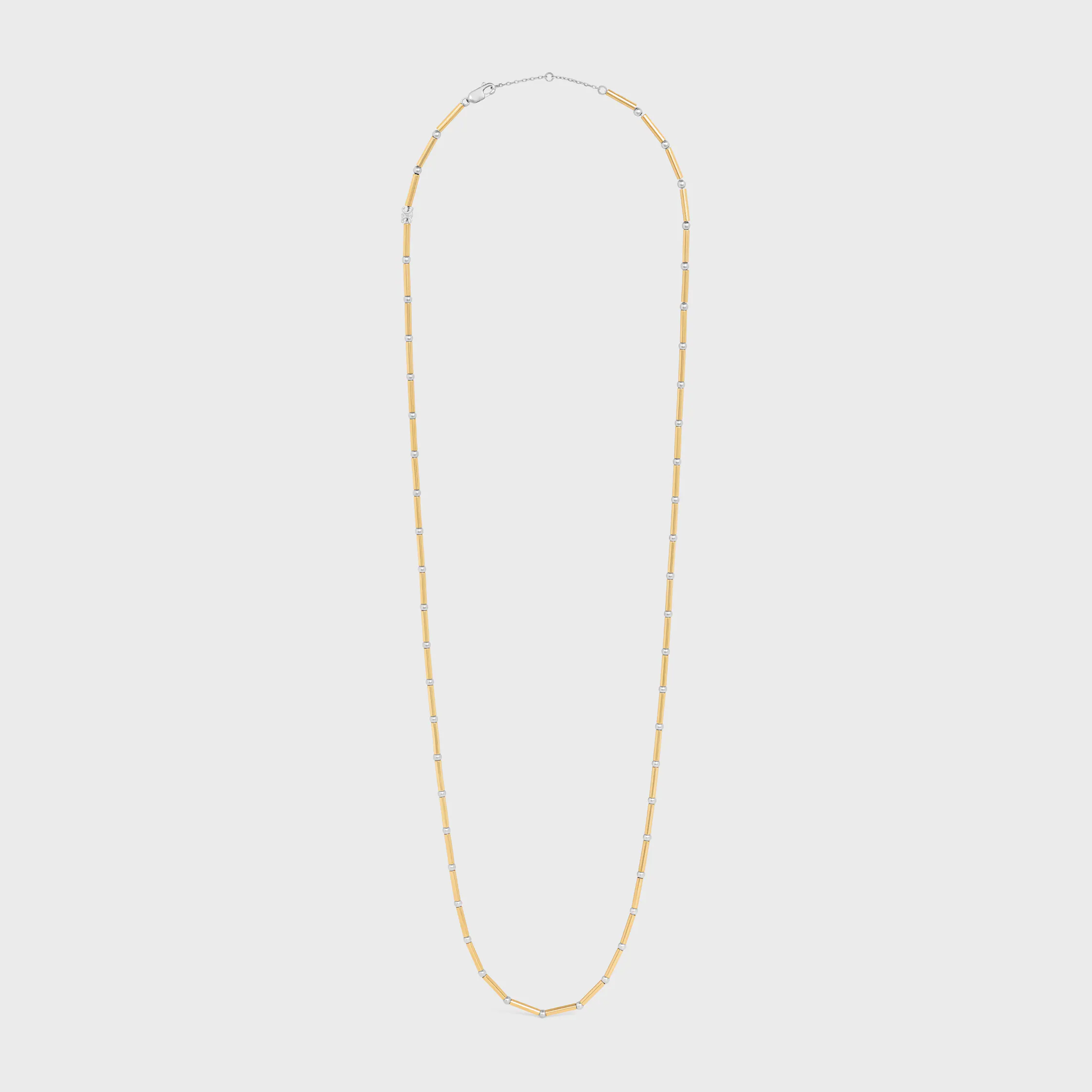 COLAR COM CHARM EM LATÃO COM ACABAMENTO EM OURO E RÓDIO