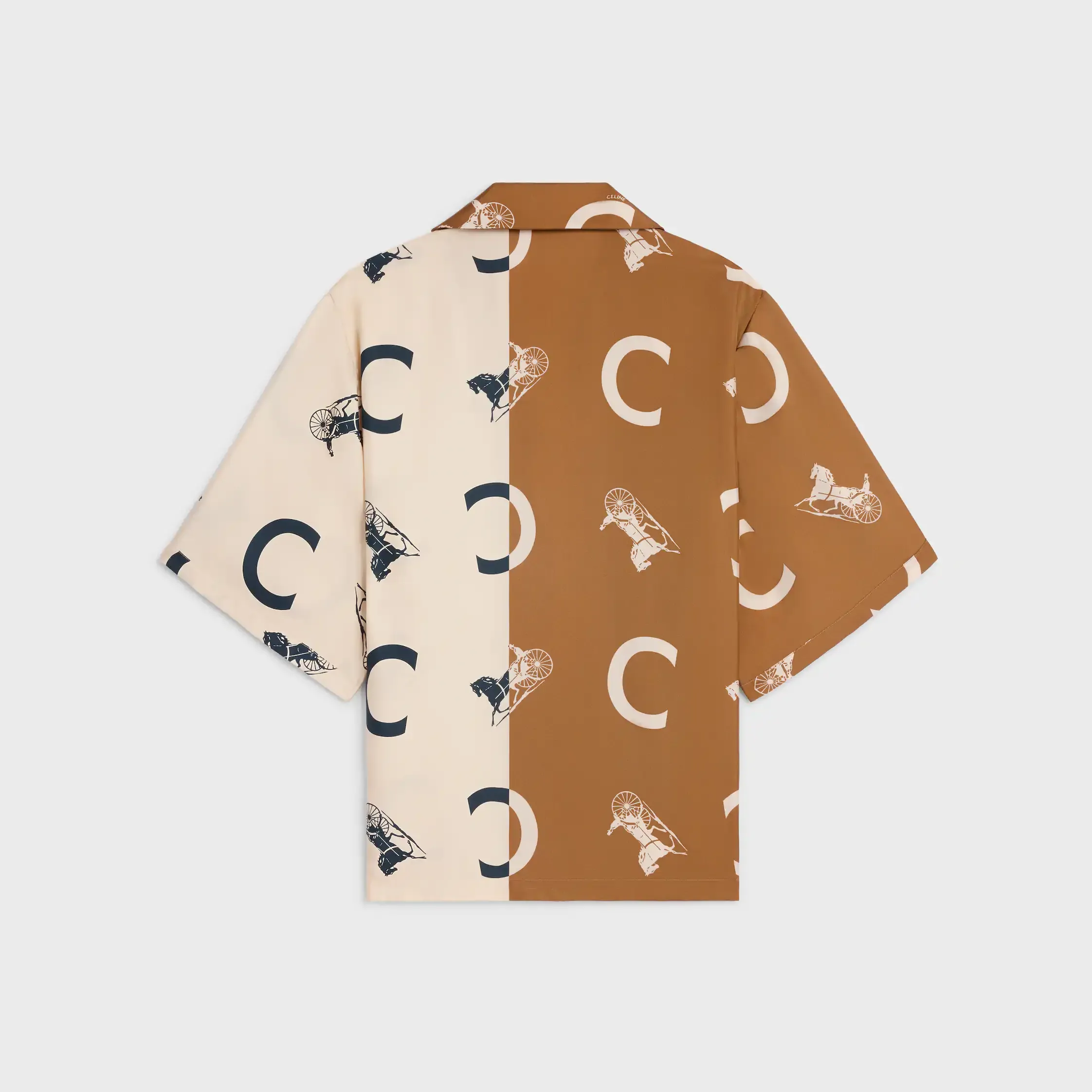 camisa de pijama em seda twill