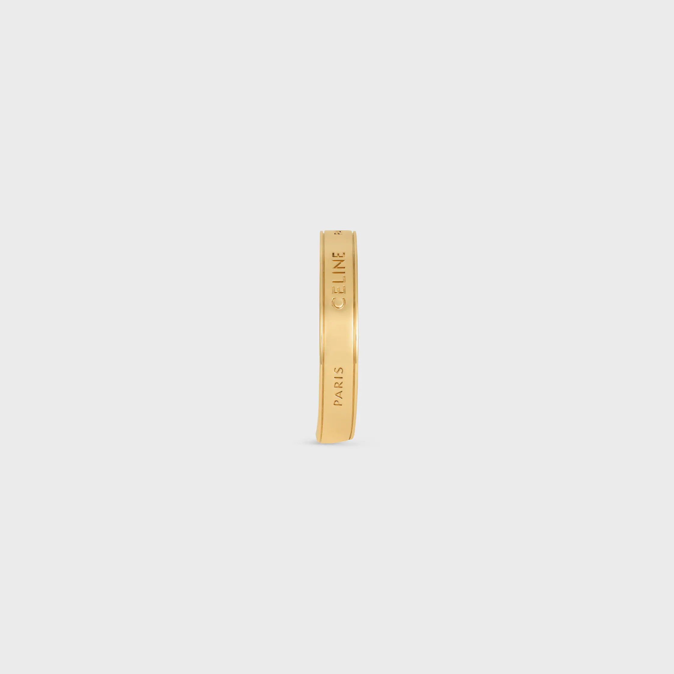 Pulseira Pequena Celine com Fita em Latão com Acabamento Dourado
