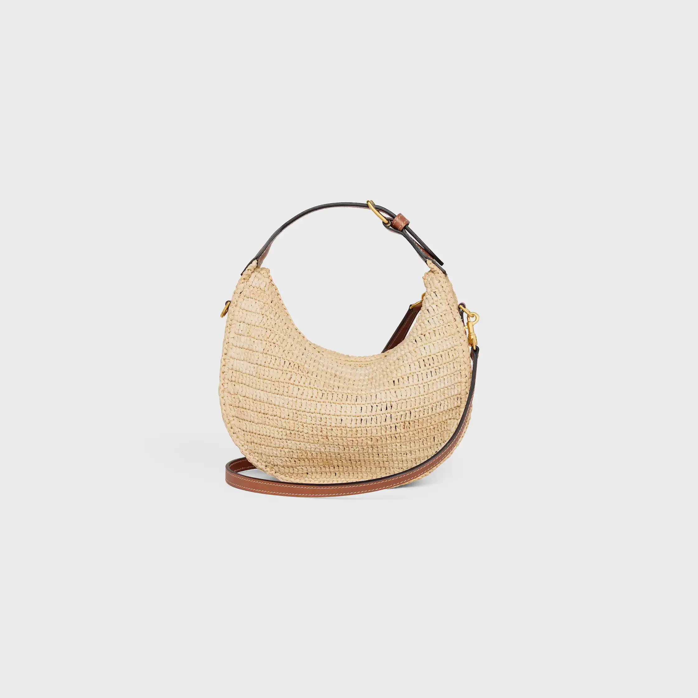 Teen Celine Lulu em Raffia e Couro de Novilho Natural