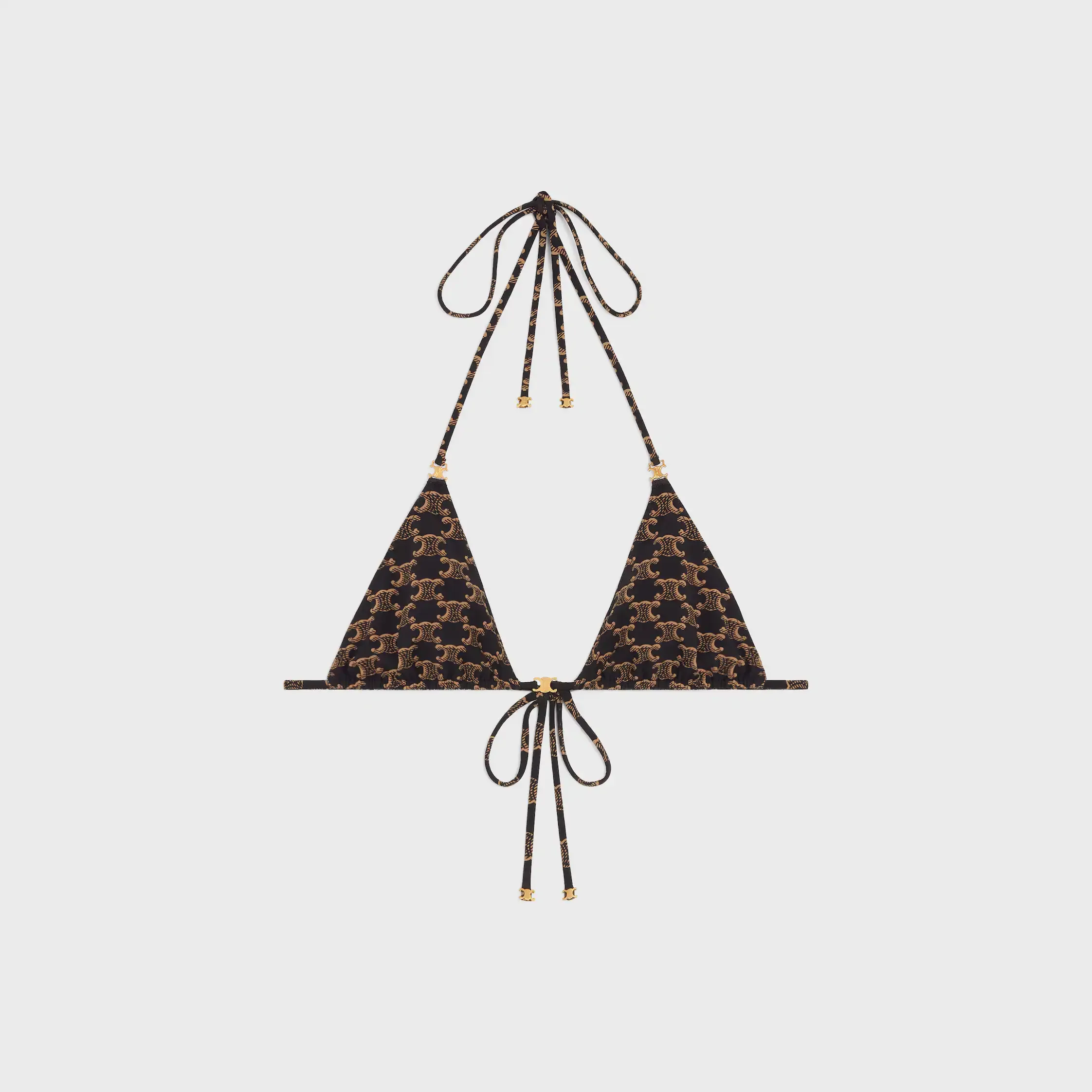 top triangular em malha matte com monograma