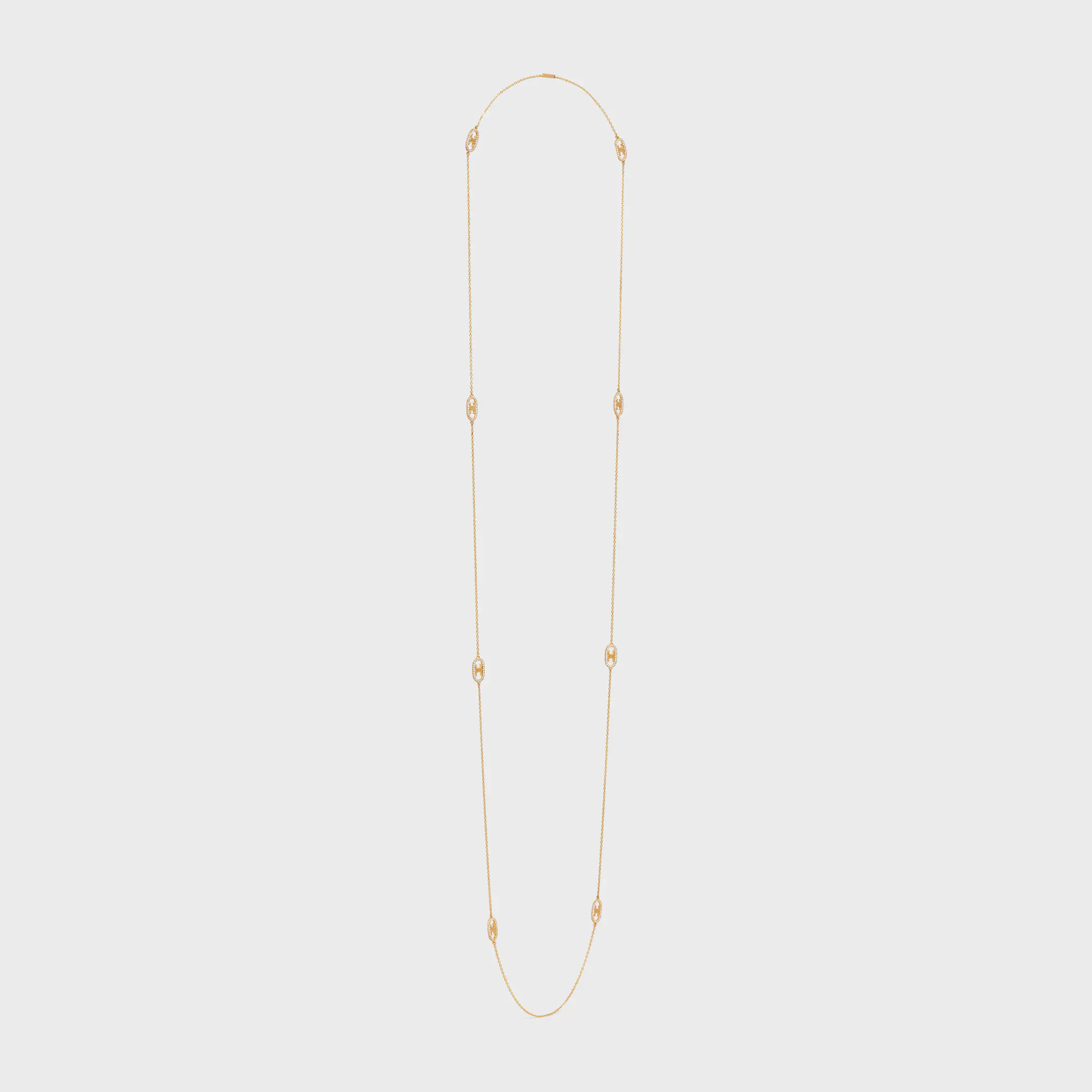 Gargantilha Triomphe Maillon em Ouro Amarelo e Diamantes