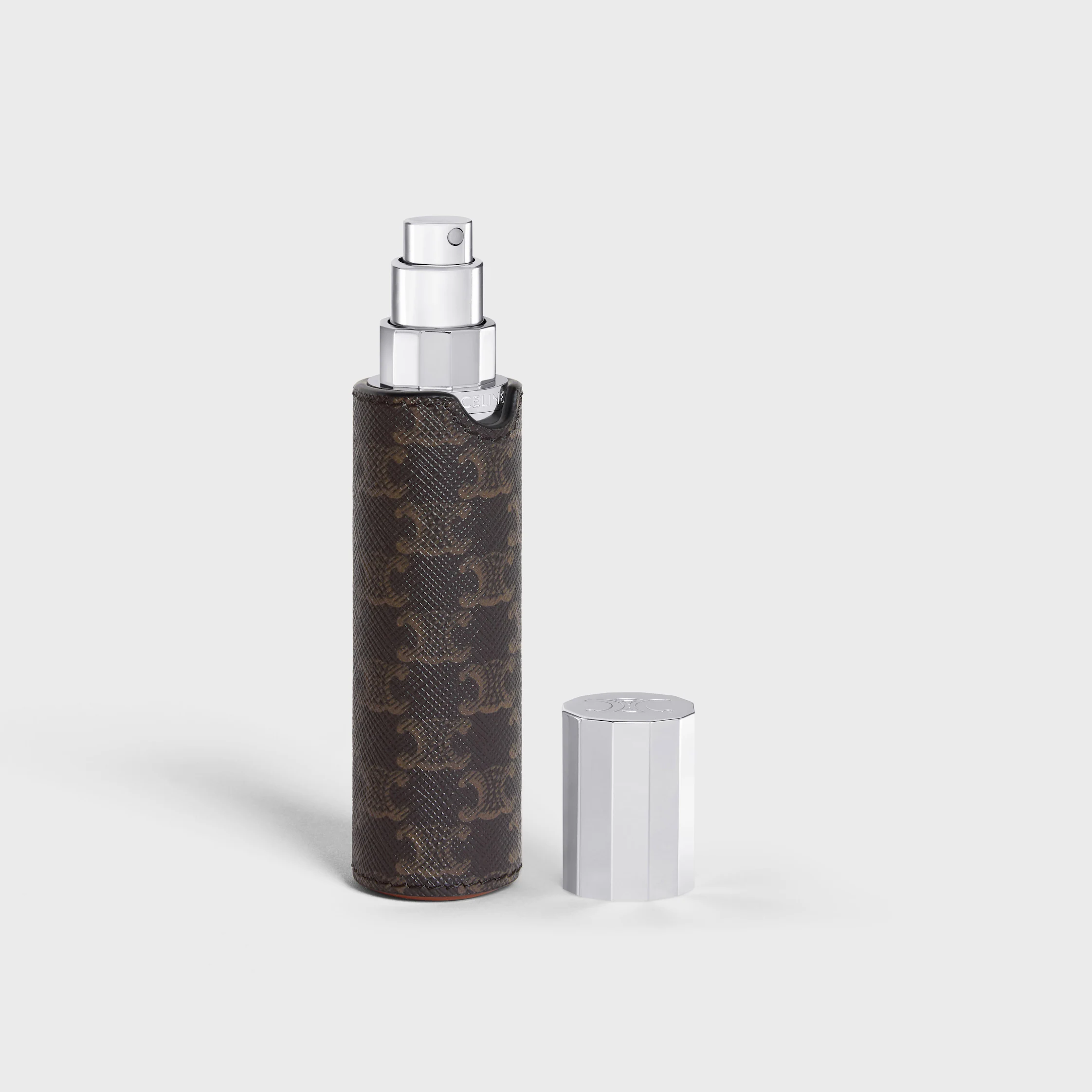 Estojo para Spray de Viagem em Tela Triomphe e Couro de Novilho