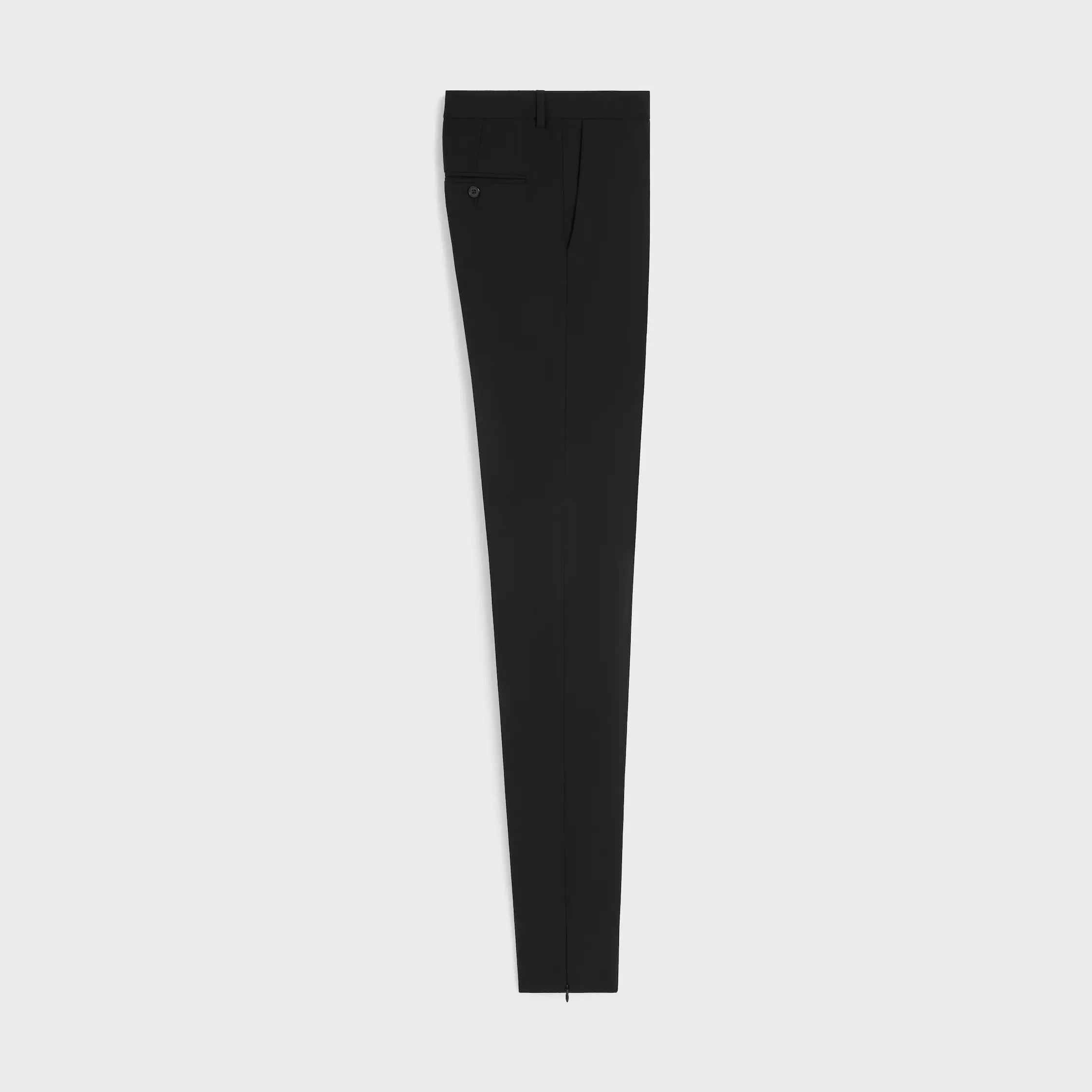 calças slim em gabardine de lã elástica
