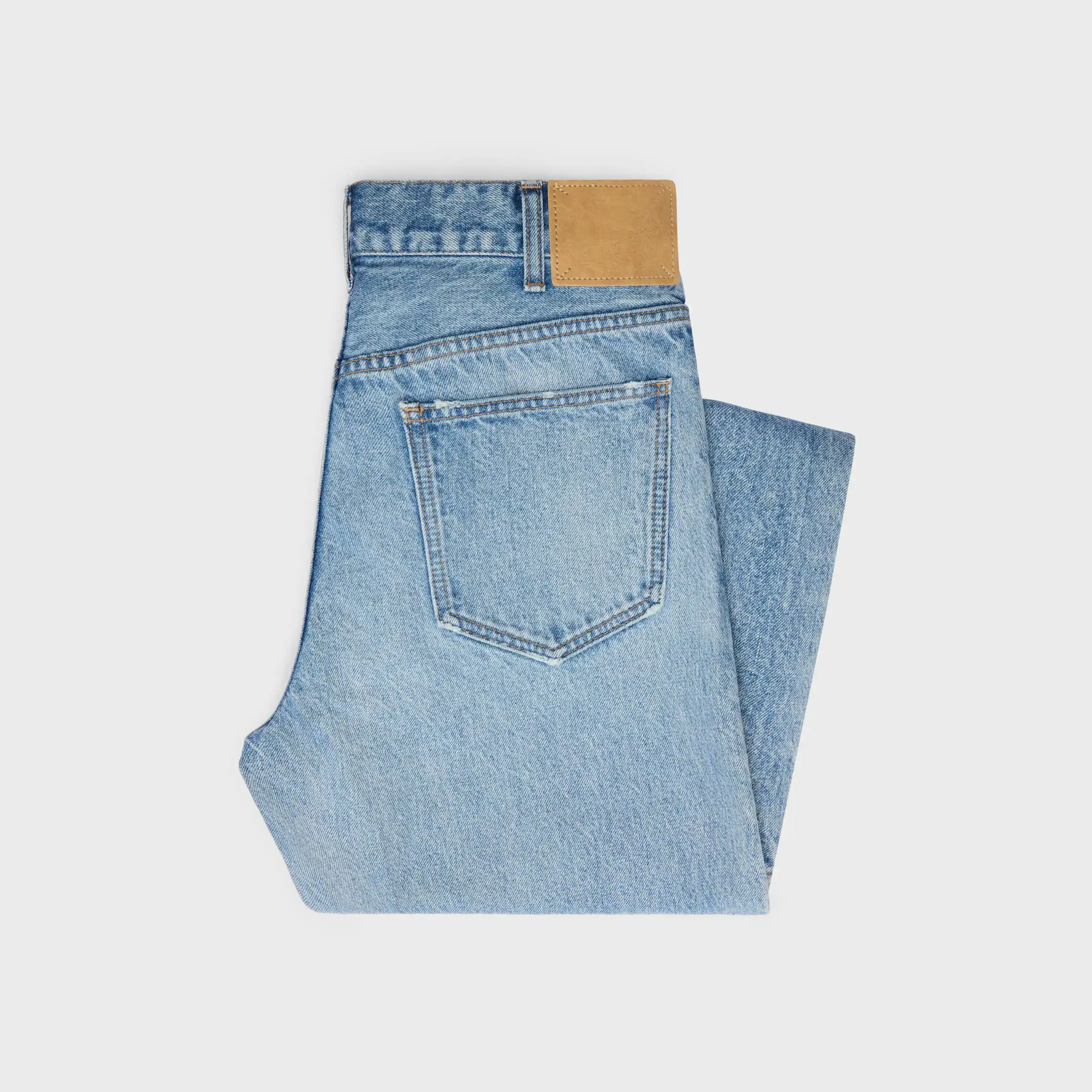 calças jolene em denim lavagem azul dourado