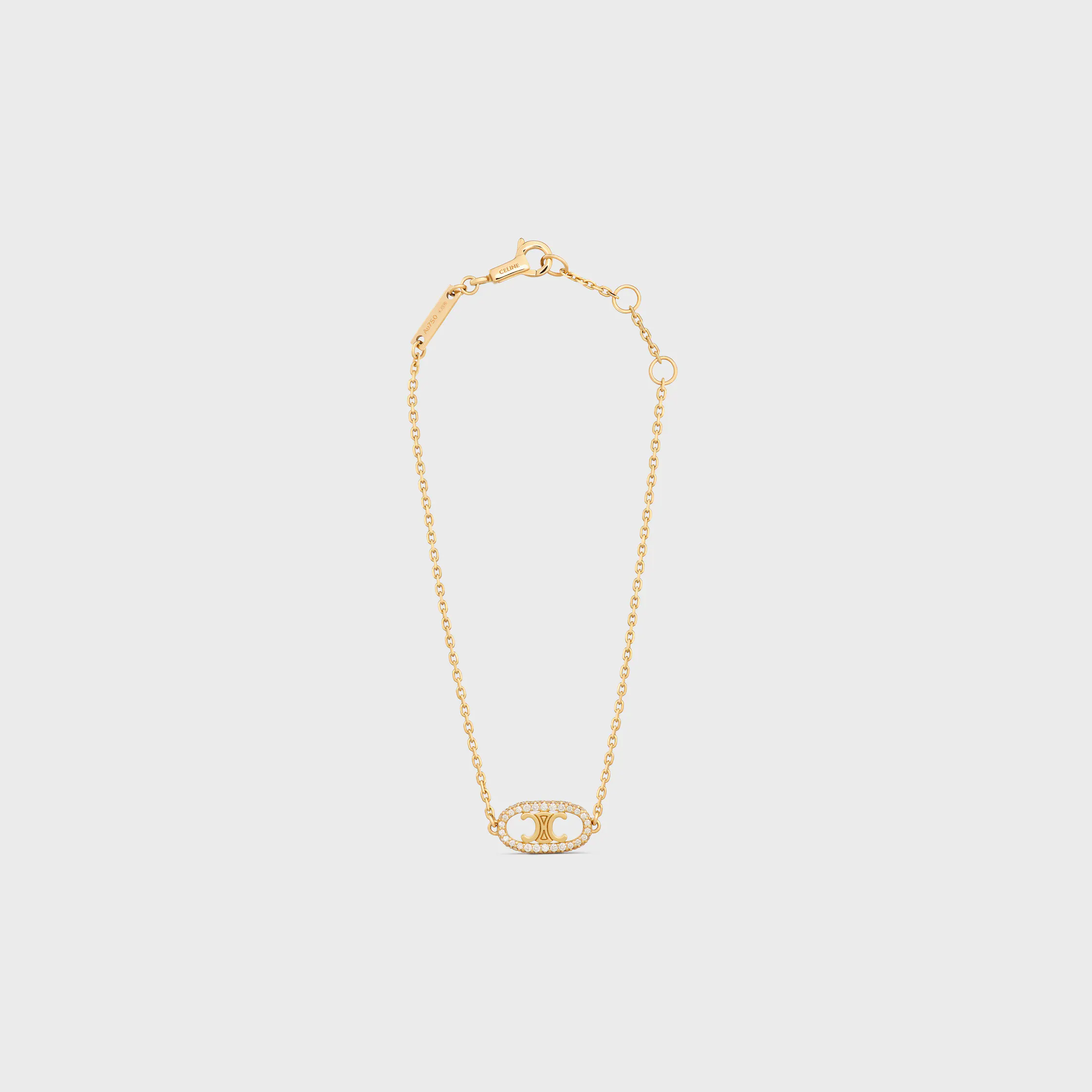 Pulseira Maillon Triomphe em Ouro Amarelo e Diamantes