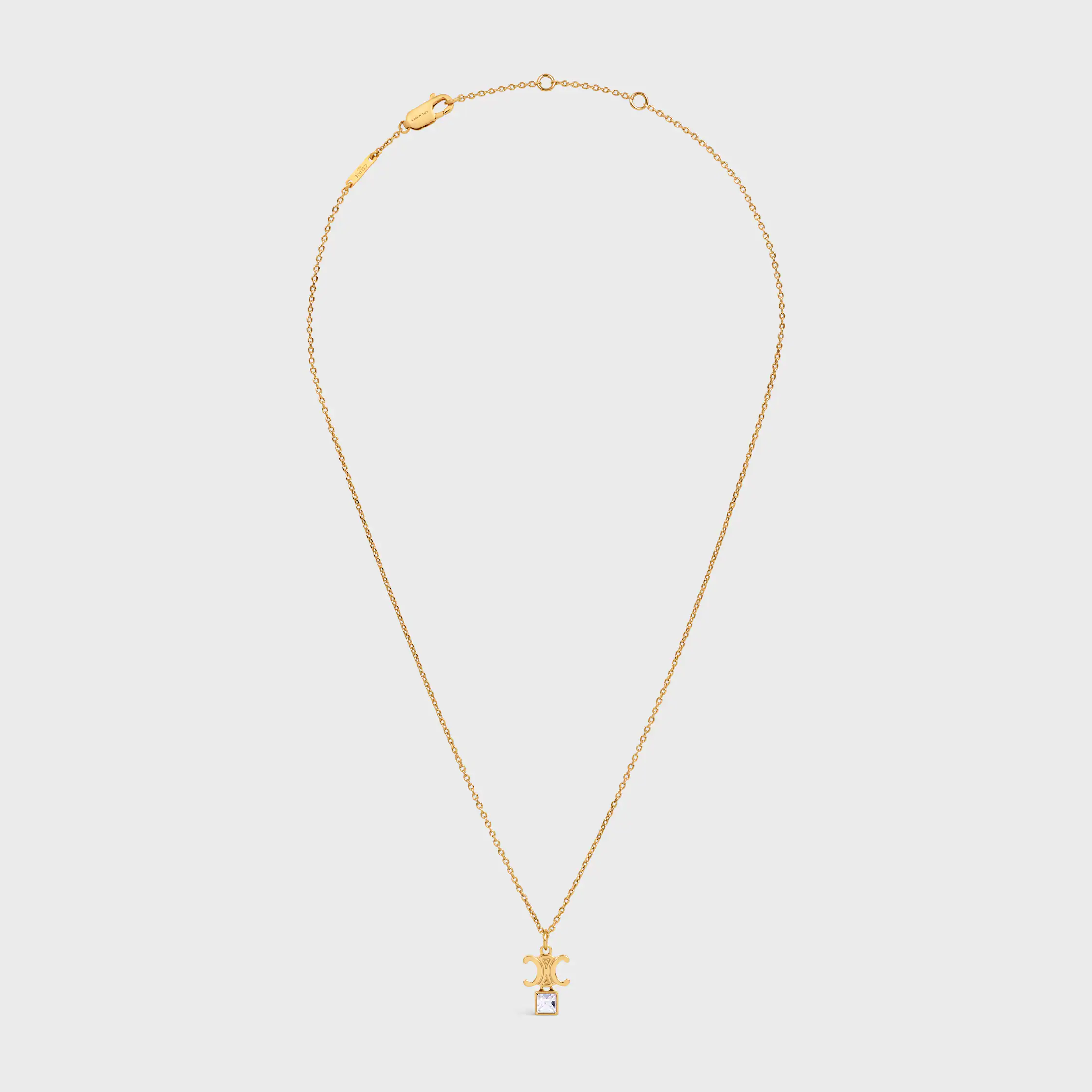 Colar Triomphe Twinkle em Strass e Latão com Acabamento Dourado