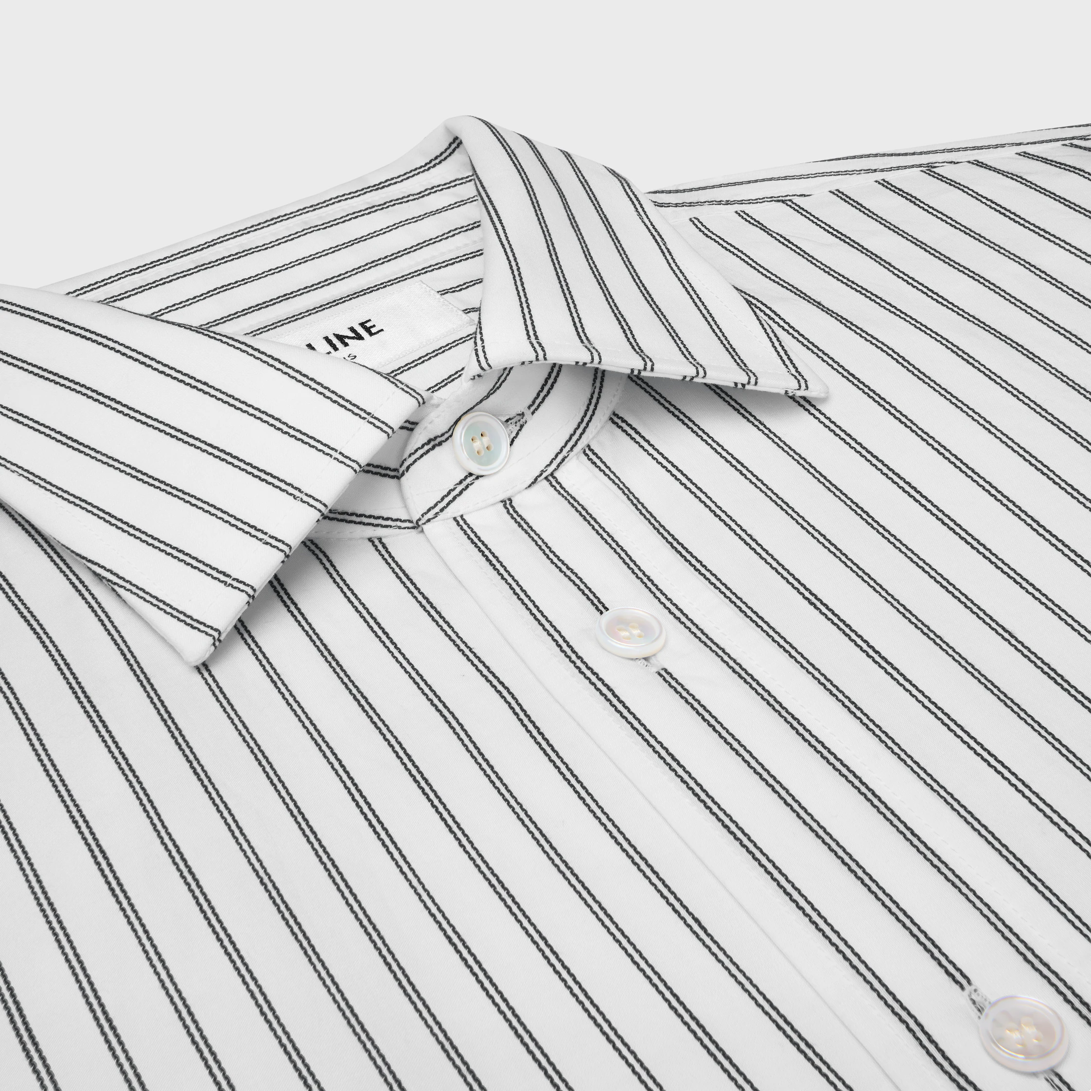 CAMISA CLÁSSICA EM ALGODÃO LISTRADO