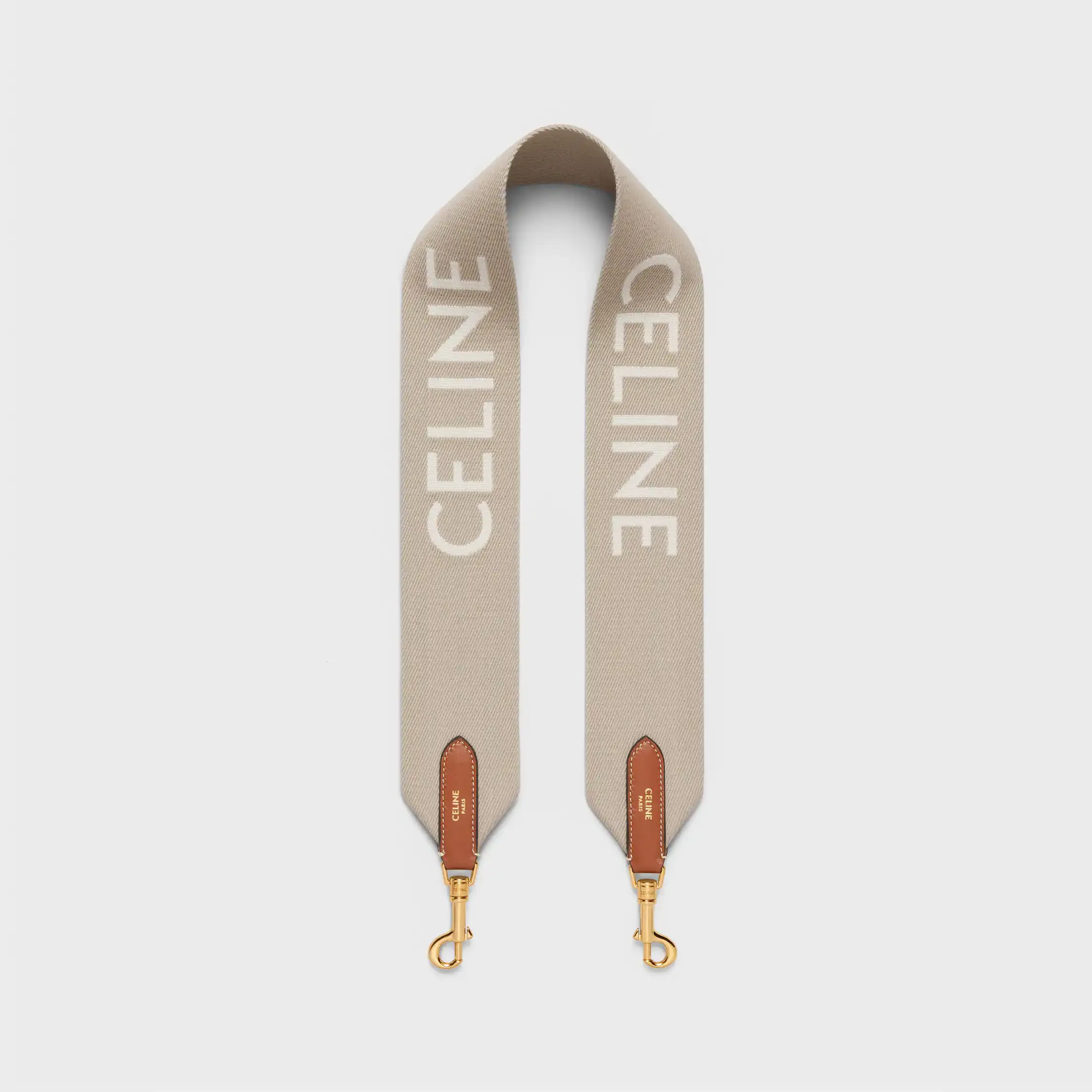 Alça Curta em Lã com Jacquard Celine com Acabamento Dourado