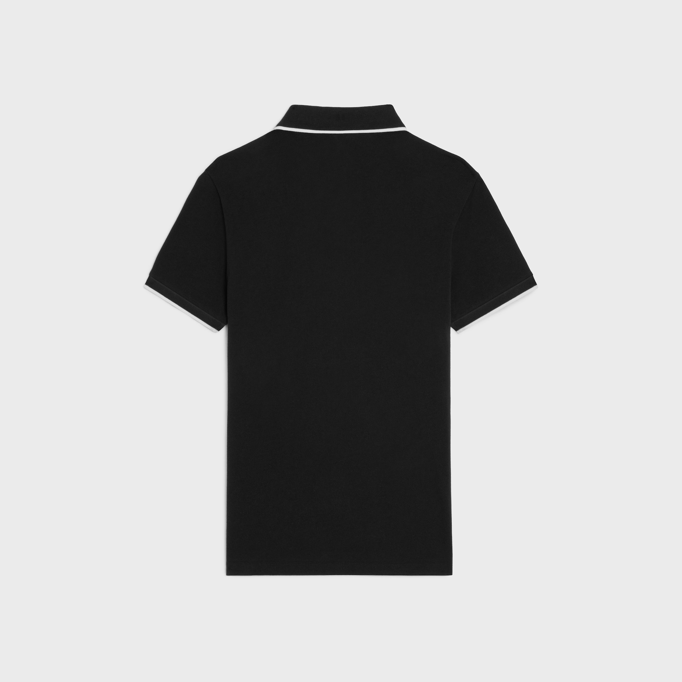 camisa polo clássica em piqué de algodão