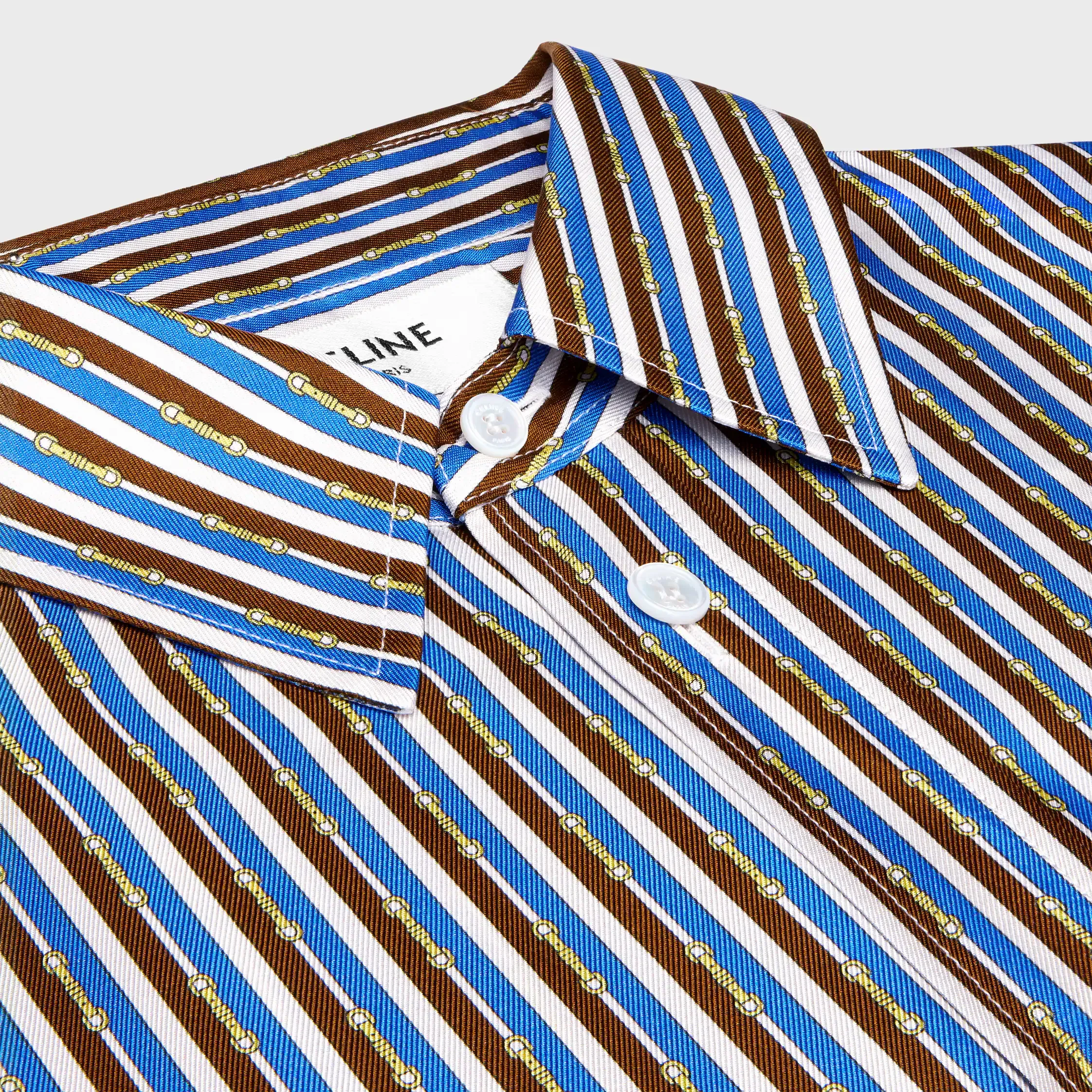 camisa oversized em seda twill