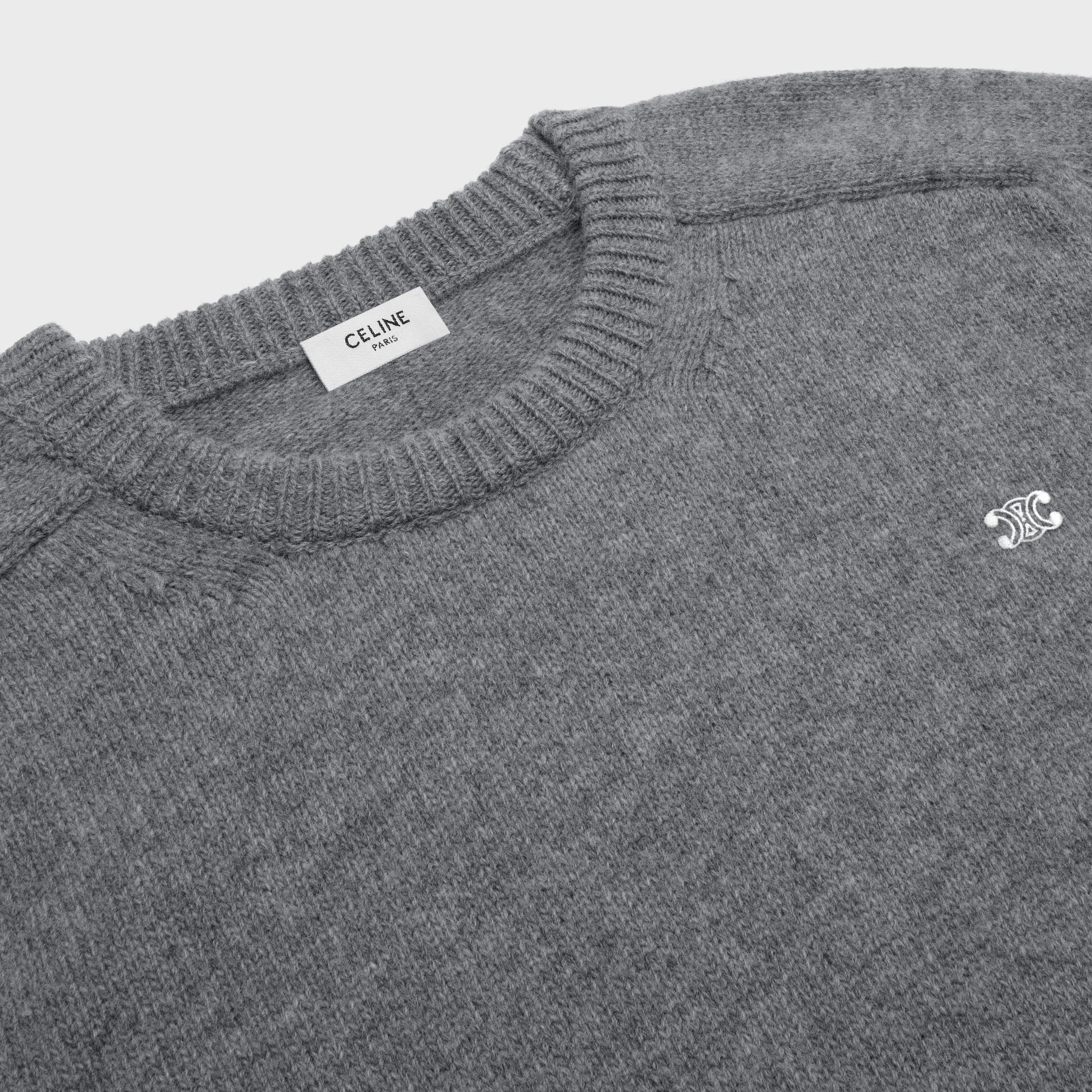 suéter com gola redonda triomphe em lã e cashmere