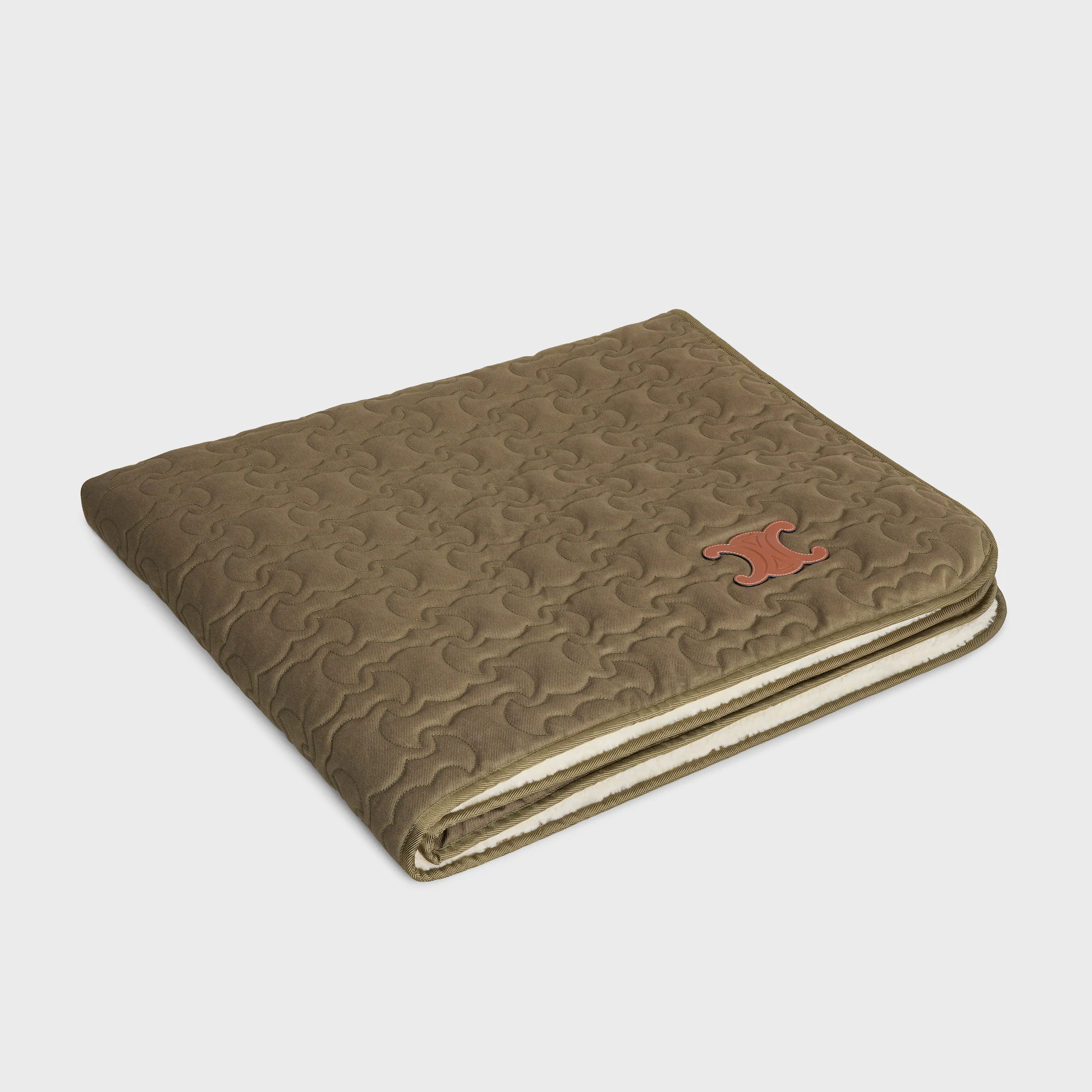 Manta para cão em tecido gabardine acolchoado e lã