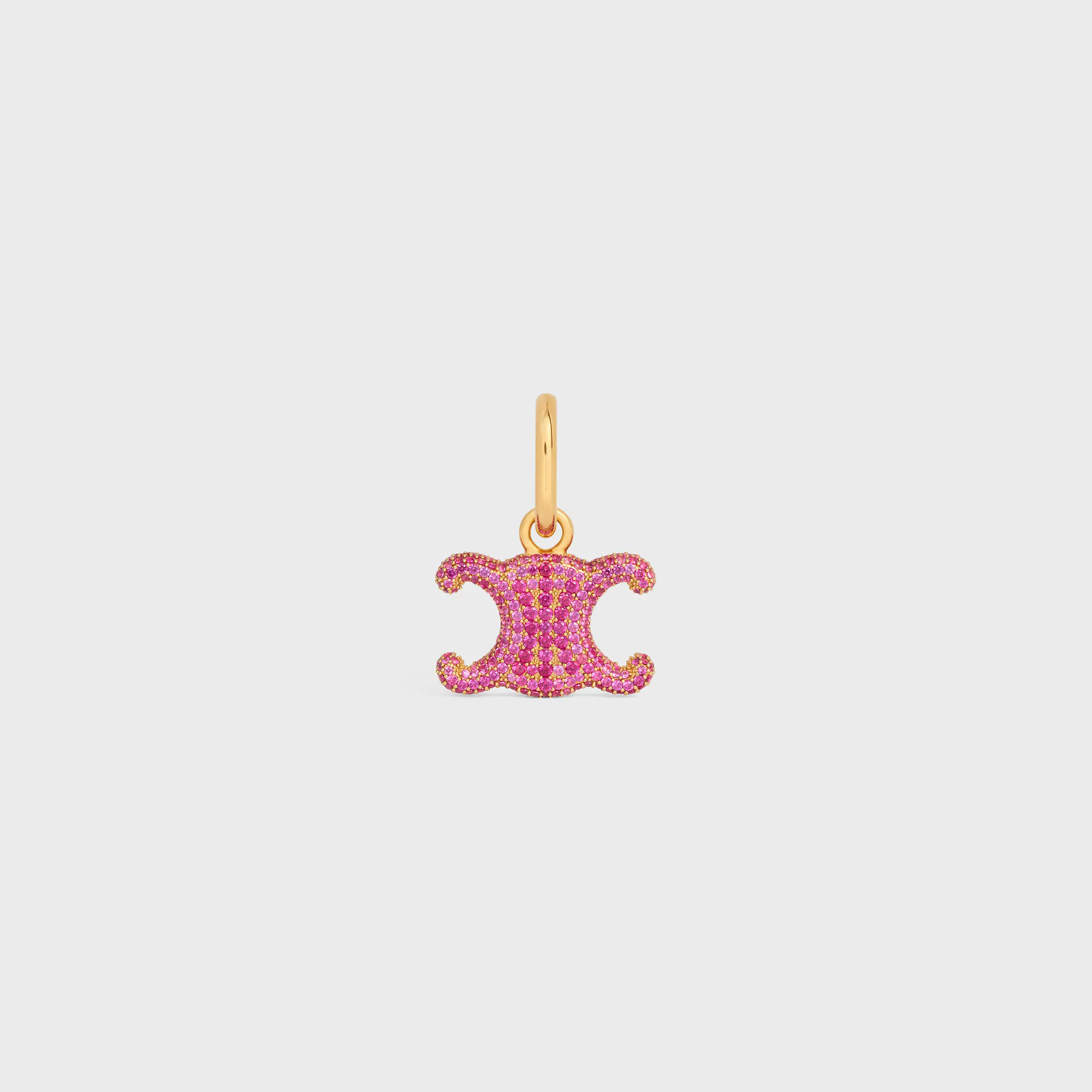 CHARM TRIOMPHE STRASS E BRONZE COM ACABAMENTO DOURADO