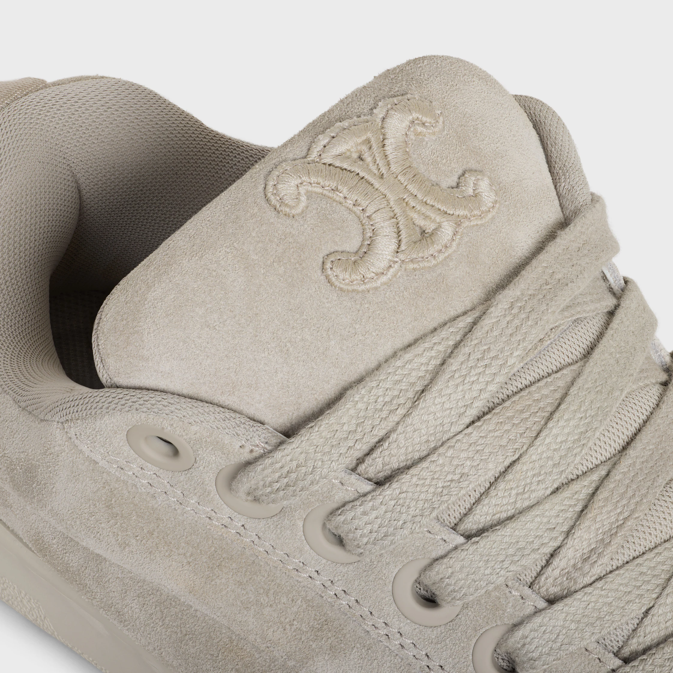 SNEAKER BAIXO DE AMARRAR HUNTINGTON DA CELINE EM COURO DE VACA NAPPA E MALHA