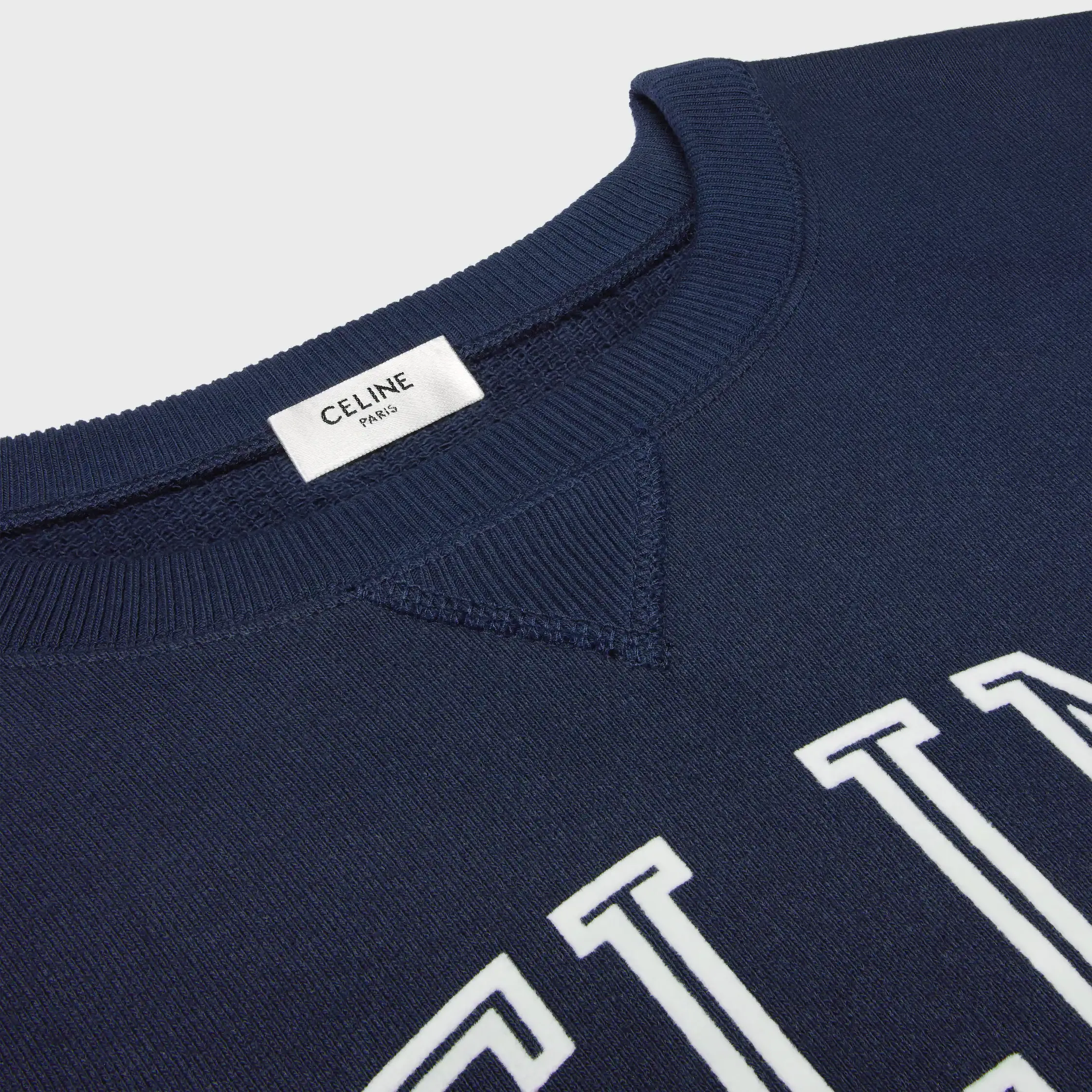 sweatshirt solto em malha de algodão