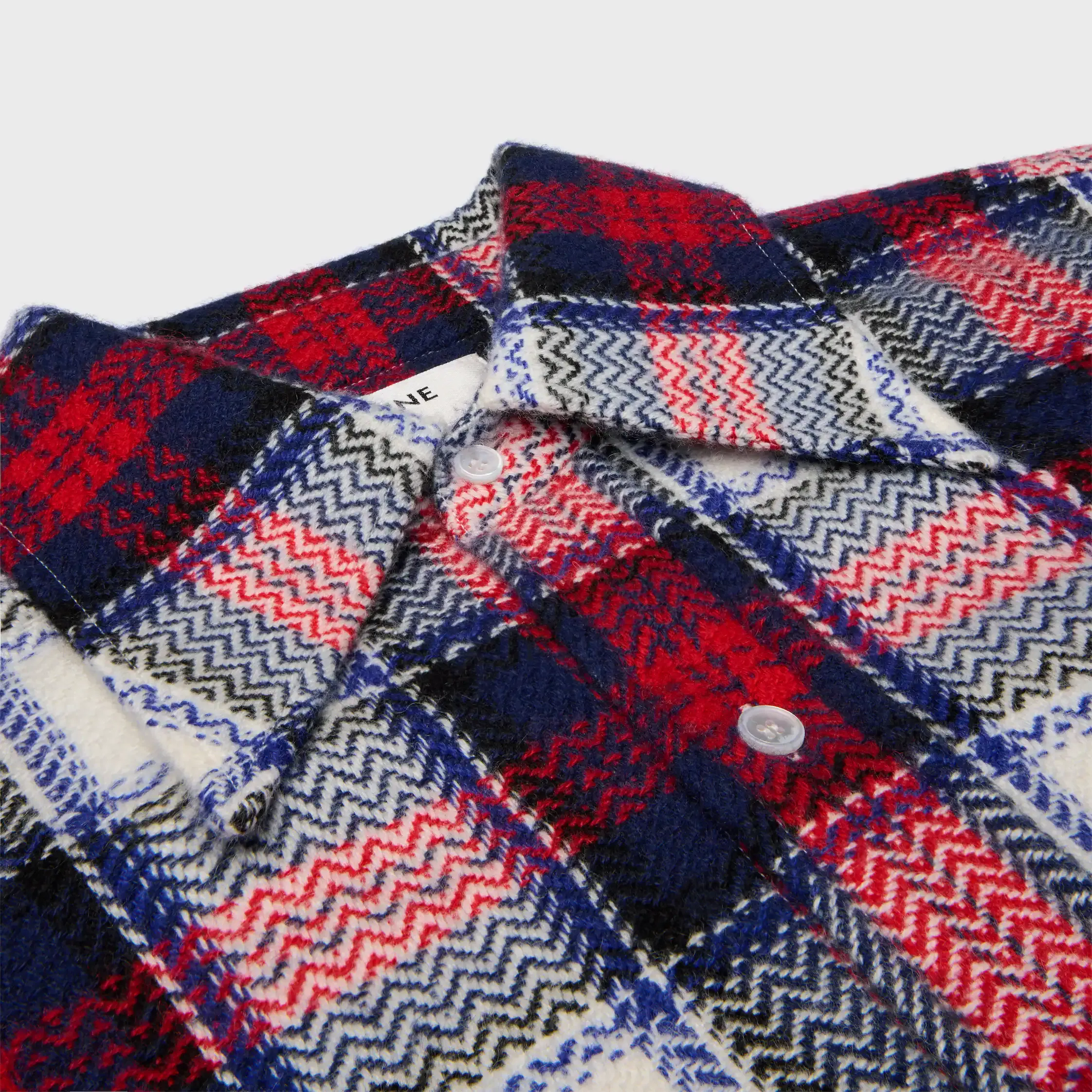 camisa em cashmere listrado