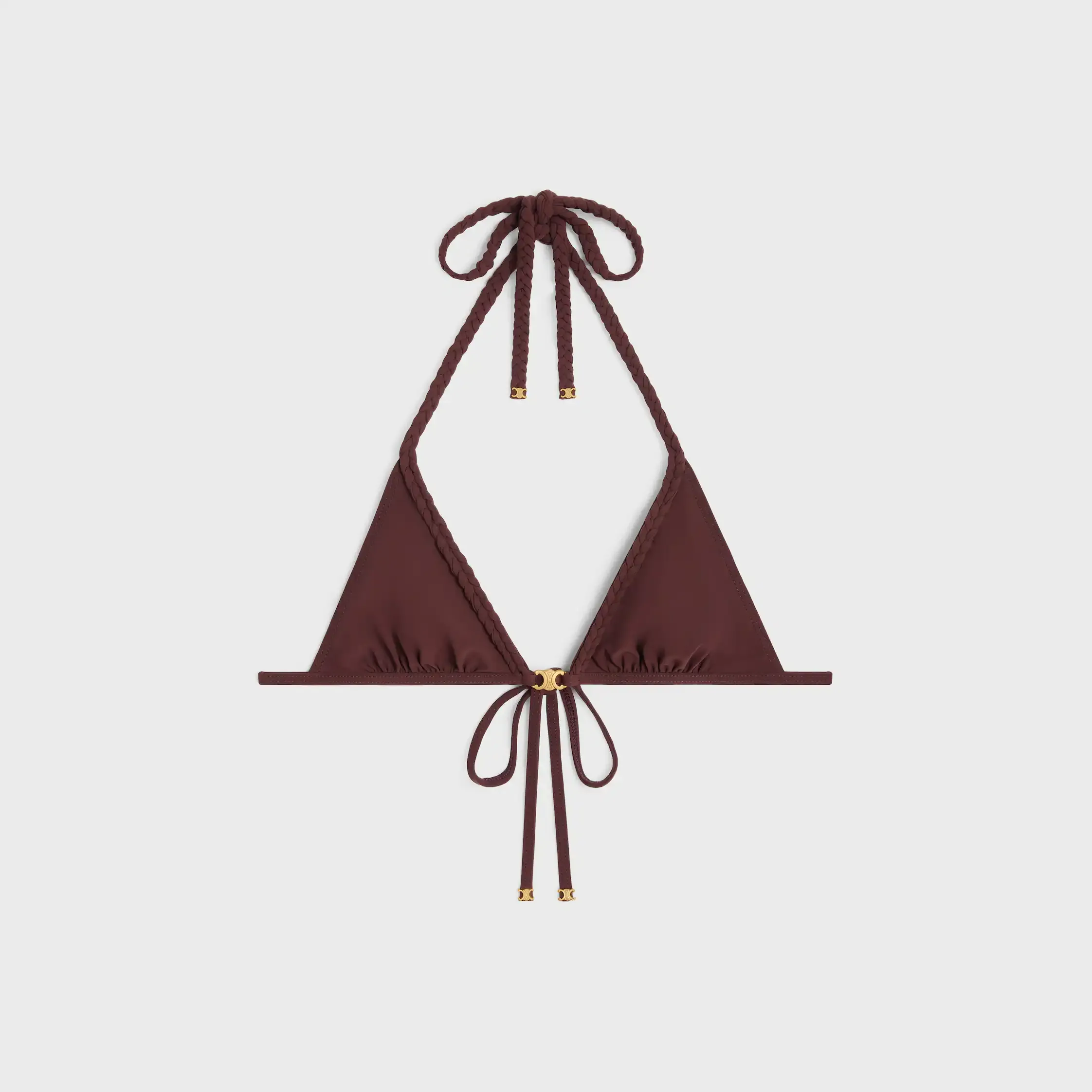 top triangular triomphe em malha fosca