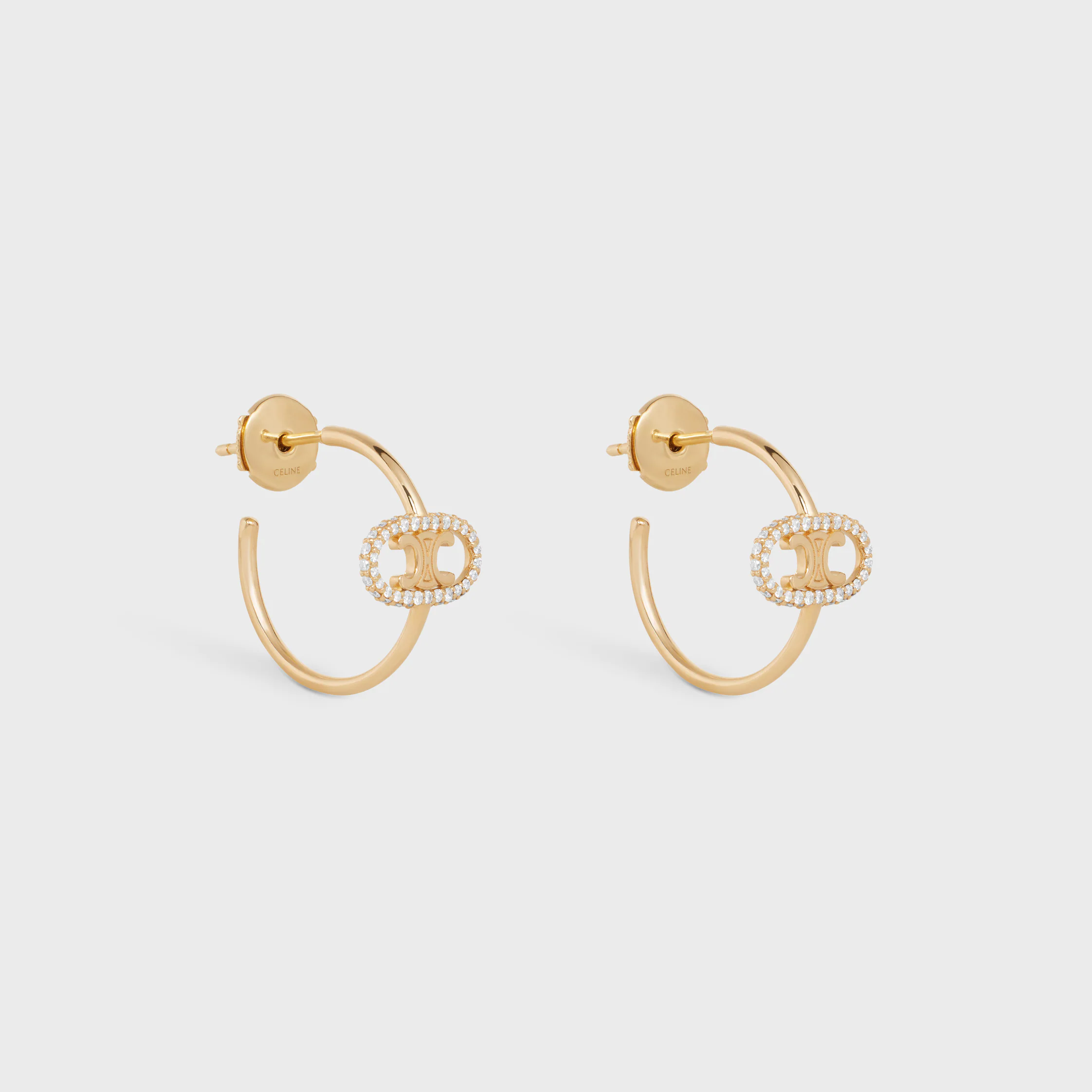 Brincos Maillon Triomphe em Ouro Amarelo e Diamantes