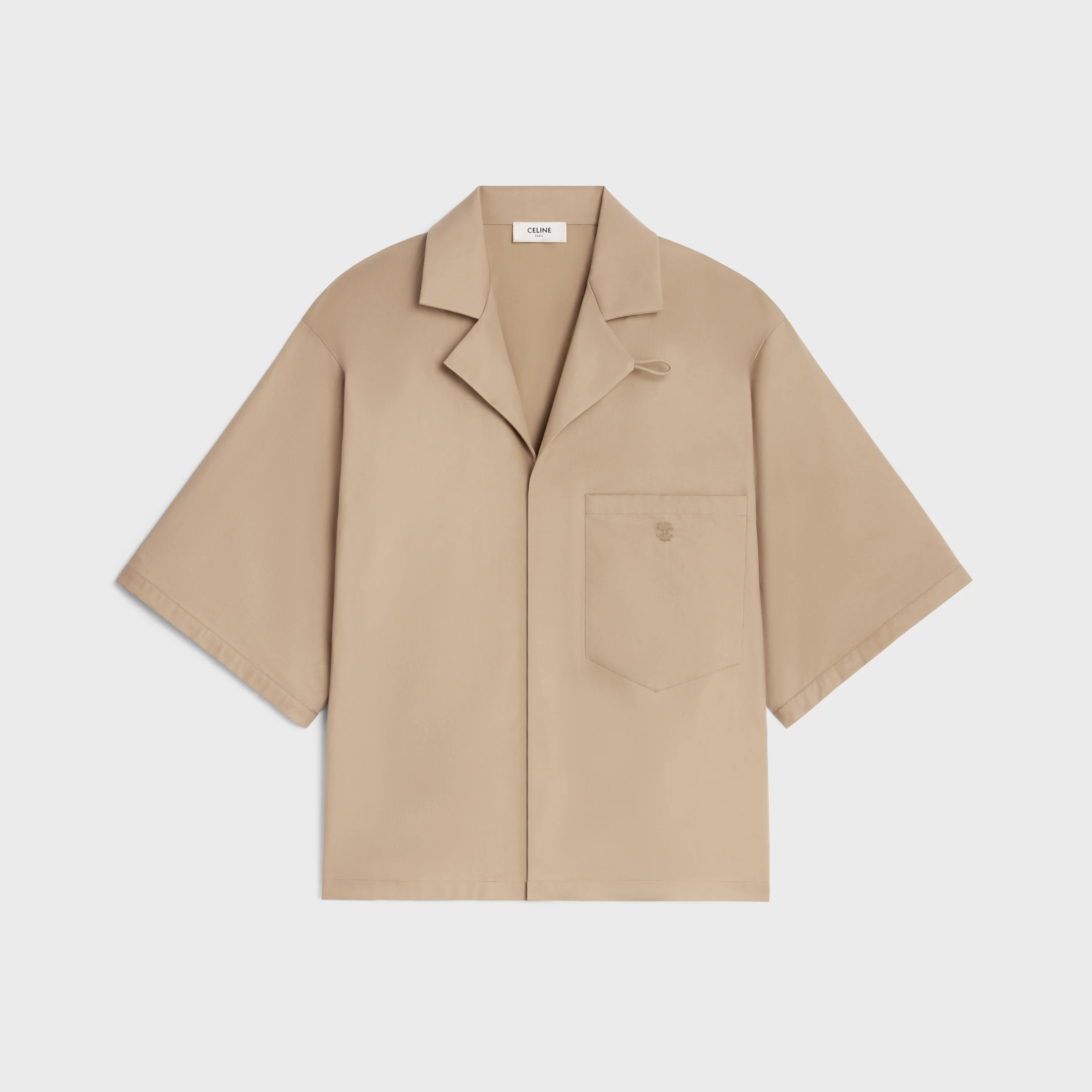 CAMISA SCOUT EM GABARDINA DE ALGODÃO LEVE
