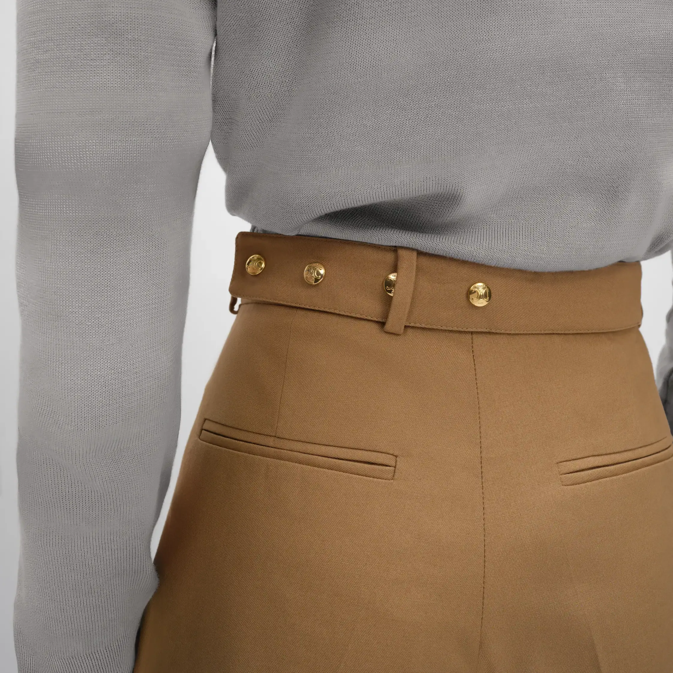 calças docks em algodão twill