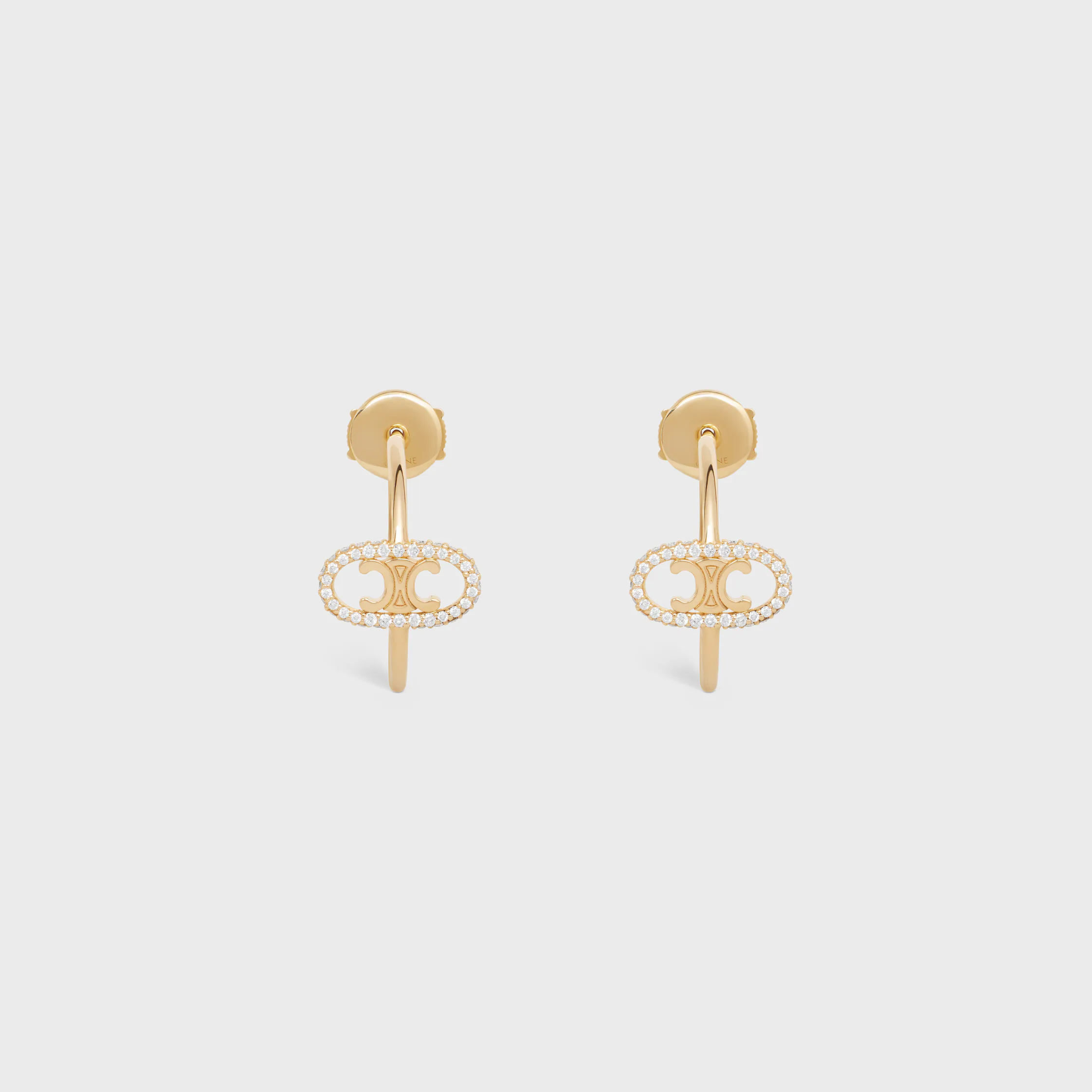 Brincos Maillon Triomphe em Ouro Amarelo e Diamantes