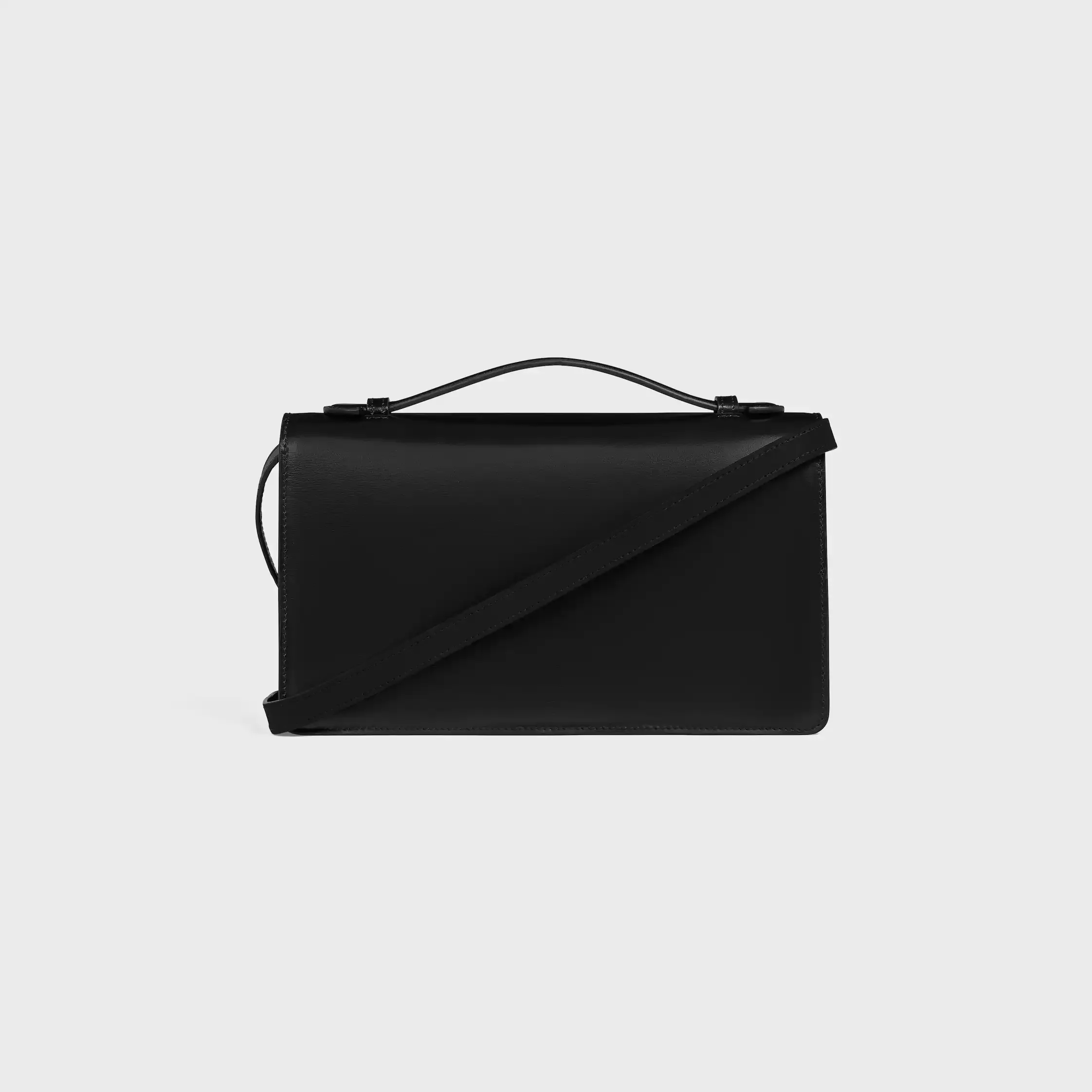 MEDIUM TRIOMPHE FOLIO EM COURO DE VACA BRILHANTE